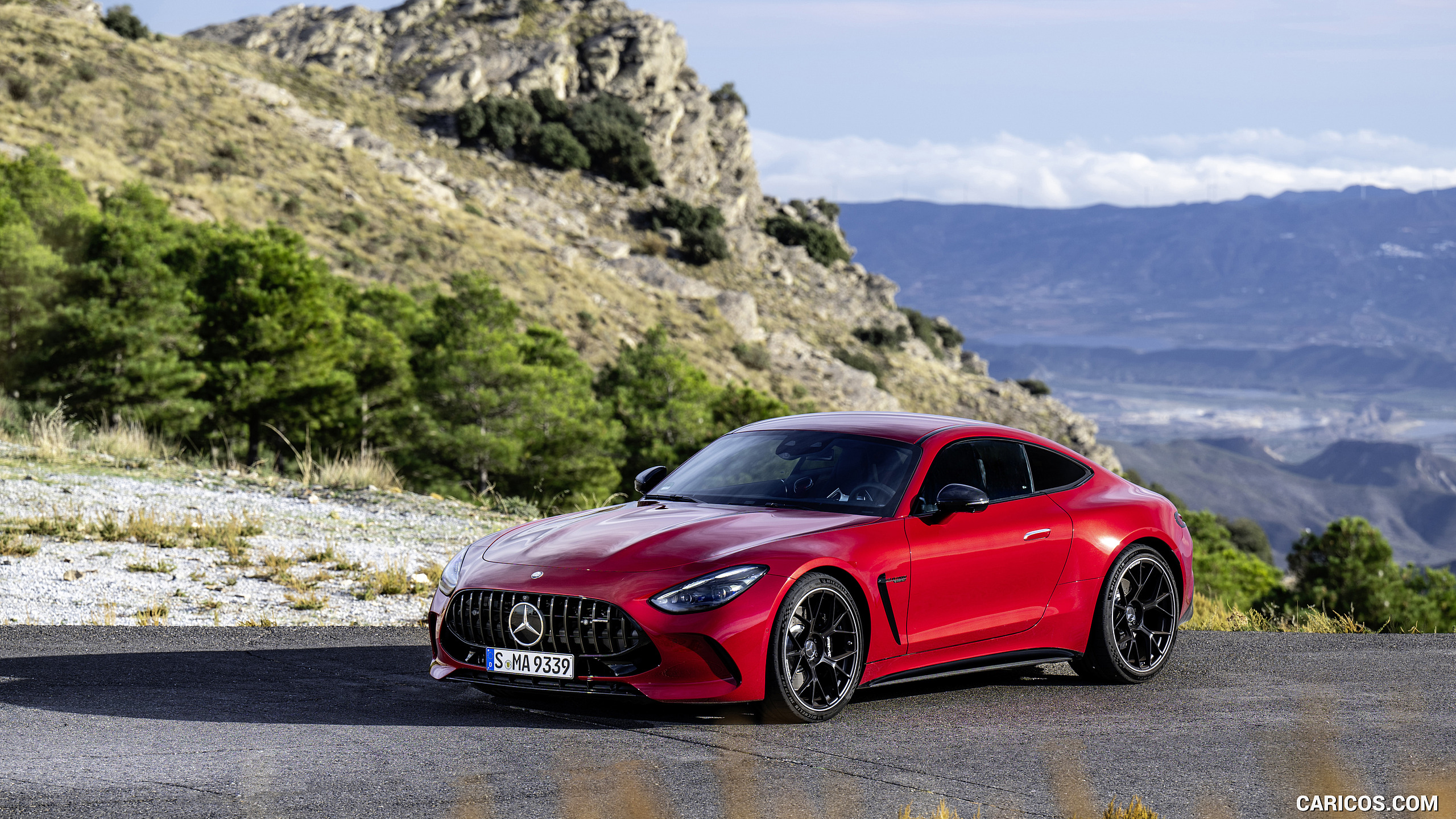 2024 Mercedes-AMG GT 63 4MATIC+ Coupé (Color: MANUFAKTUR Patagonia Red metallic) - Front Three-Quarter, #138 of 241