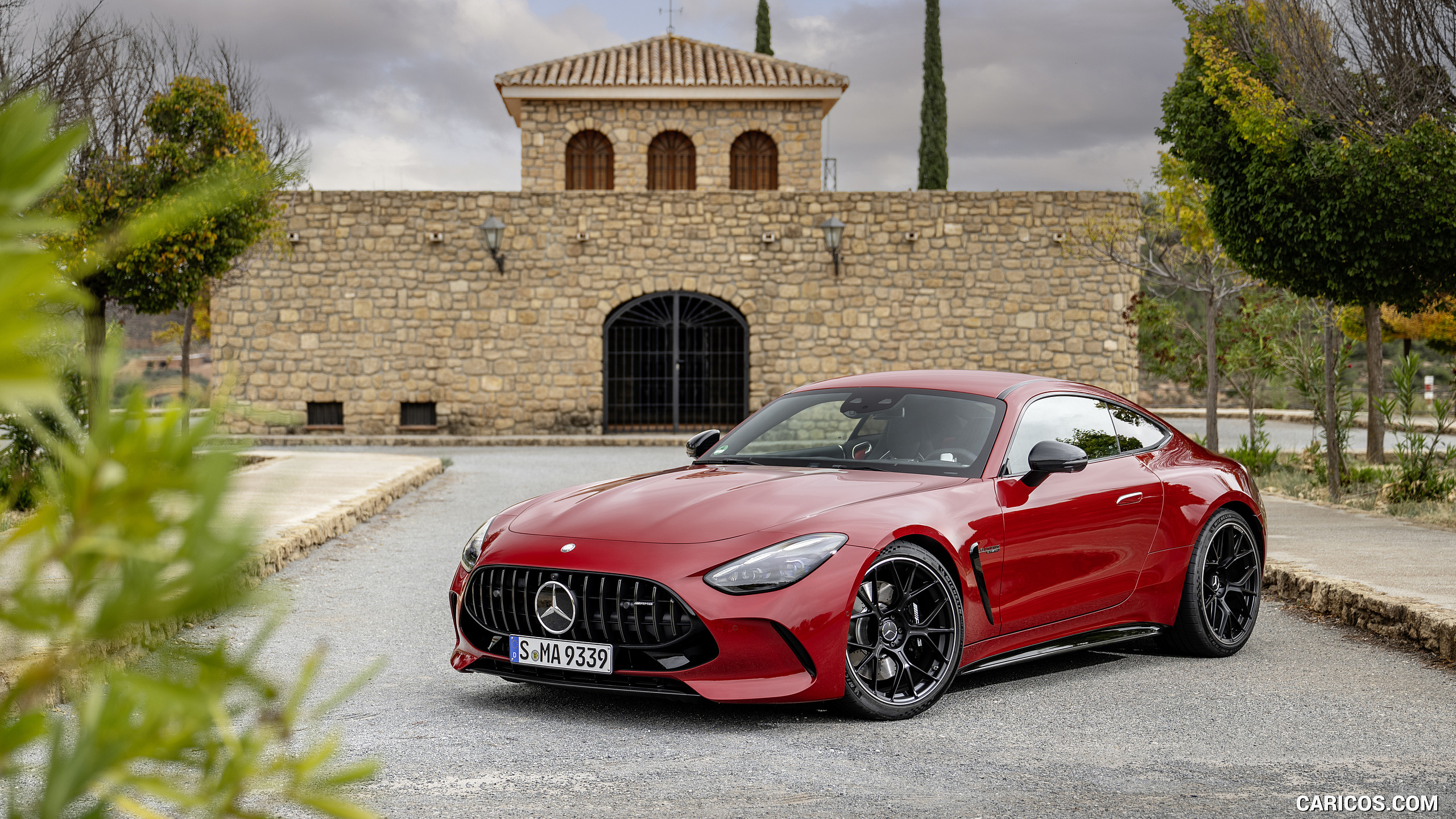 2024 Mercedes-AMG GT 63 4MATIC+ Coupé (Color: MANUFAKTUR Patagonia Red metallic) - Front Three-Quarter, #141 of 241