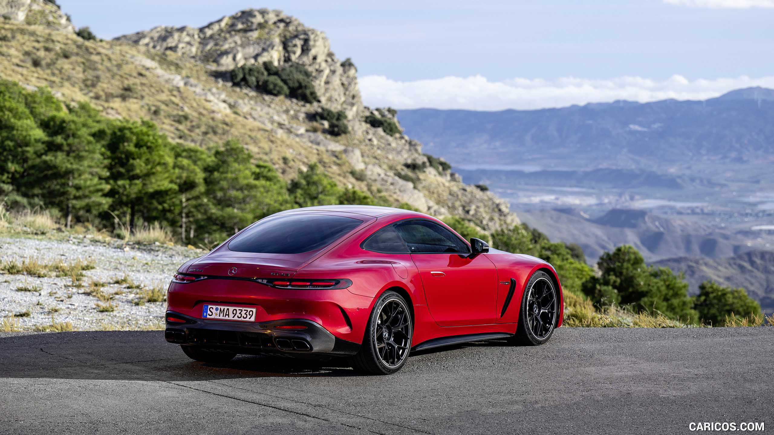 2024 Mercedes-AMG GT 63 4MATIC+ Coupé (Color: MANUFAKTUR Patagonia Red metallic) - Rear Three-Quarter, #139 of 241