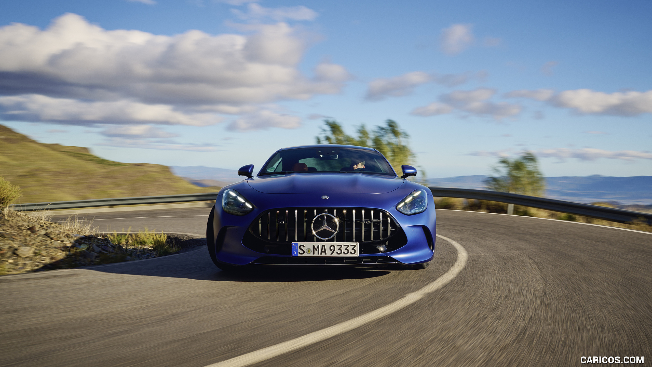 2024 Mercedes-AMG GT 63 4MATIC+ Coupé (Color: MANUFAKTUR Spectral Blue magno) - Front, #66 of 241