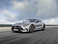 2024 Mercedes-AMG GT 63 Coupé 4MATIC+ with AMG Aerodynamic package (Color: High-Tech Silver Metallic) - Front Three-Quarter