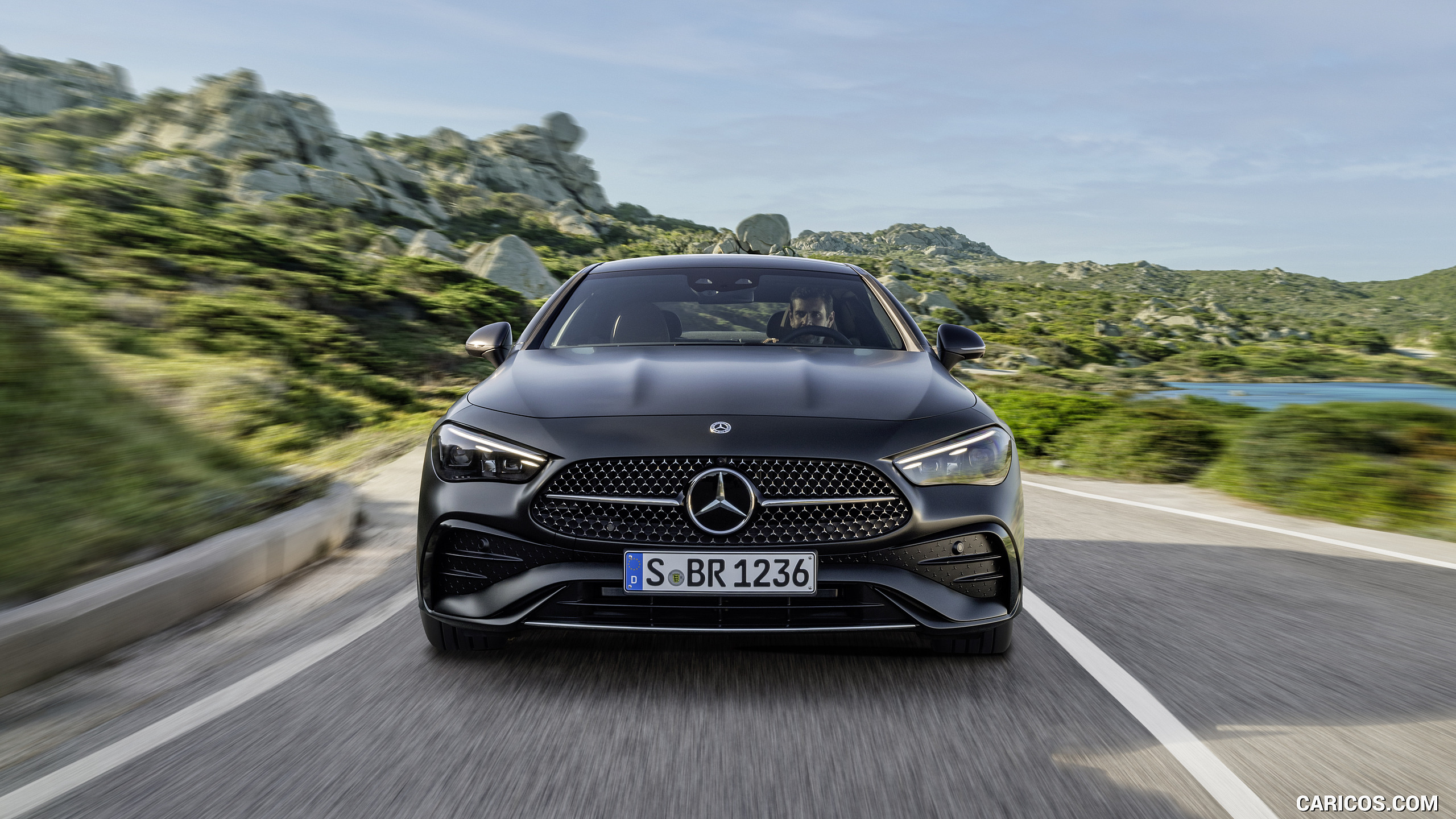 2024 Mercedes-Benz CLE Coupe AMG line (Color: Graphite Grey Magno) - Front, #5 of 50