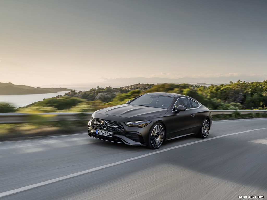 2024 Mercedes-Benz CLE Coupe AMG line (Color: Graphite Grey Magno) - Front Three-Quarter