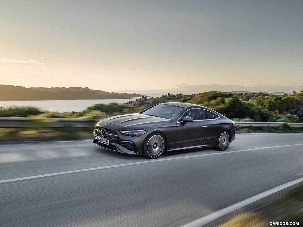 2024 Mercedes-Benz CLE Coupe AMG line (Color: Graphite Grey Magno) - Front Three-Quarter