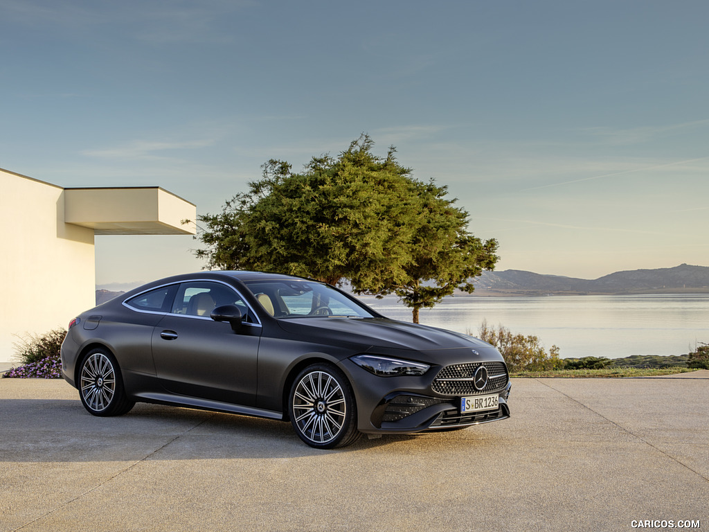 2024 Mercedes-Benz CLE Coupe AMG line (Color: Graphite Grey Magno) - Front Three-Quarter