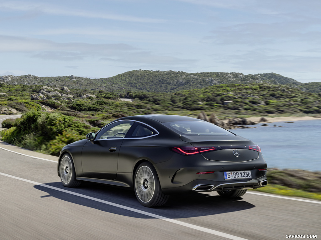 2024 Mercedes-Benz CLE Coupe AMG line (Color: Graphite Grey Magno) - Rear Three-Quarter