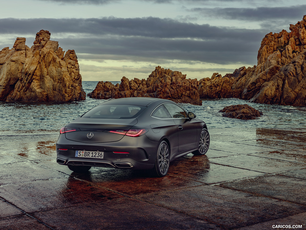 2024 Mercedes-Benz CLE Coupe AMG line (Color: Graphite Grey Magno) - Rear Three-Quarter