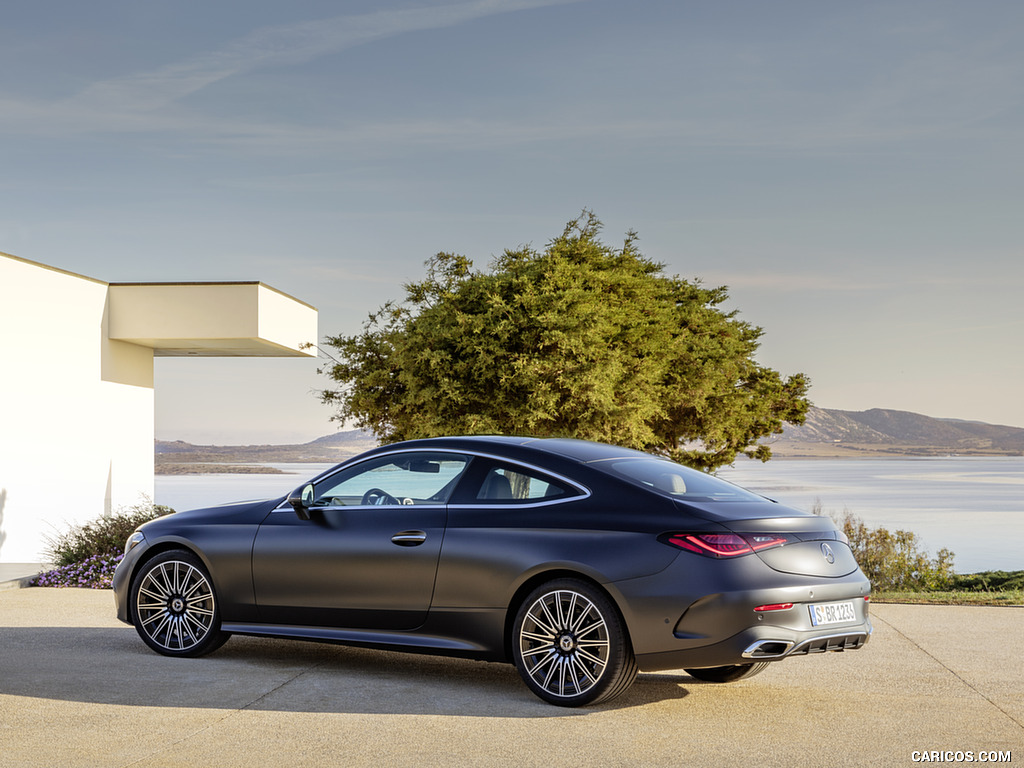 2024 Mercedes-Benz CLE Coupe AMG line (Color: Graphite Grey Magno) - Rear Three-Quarter