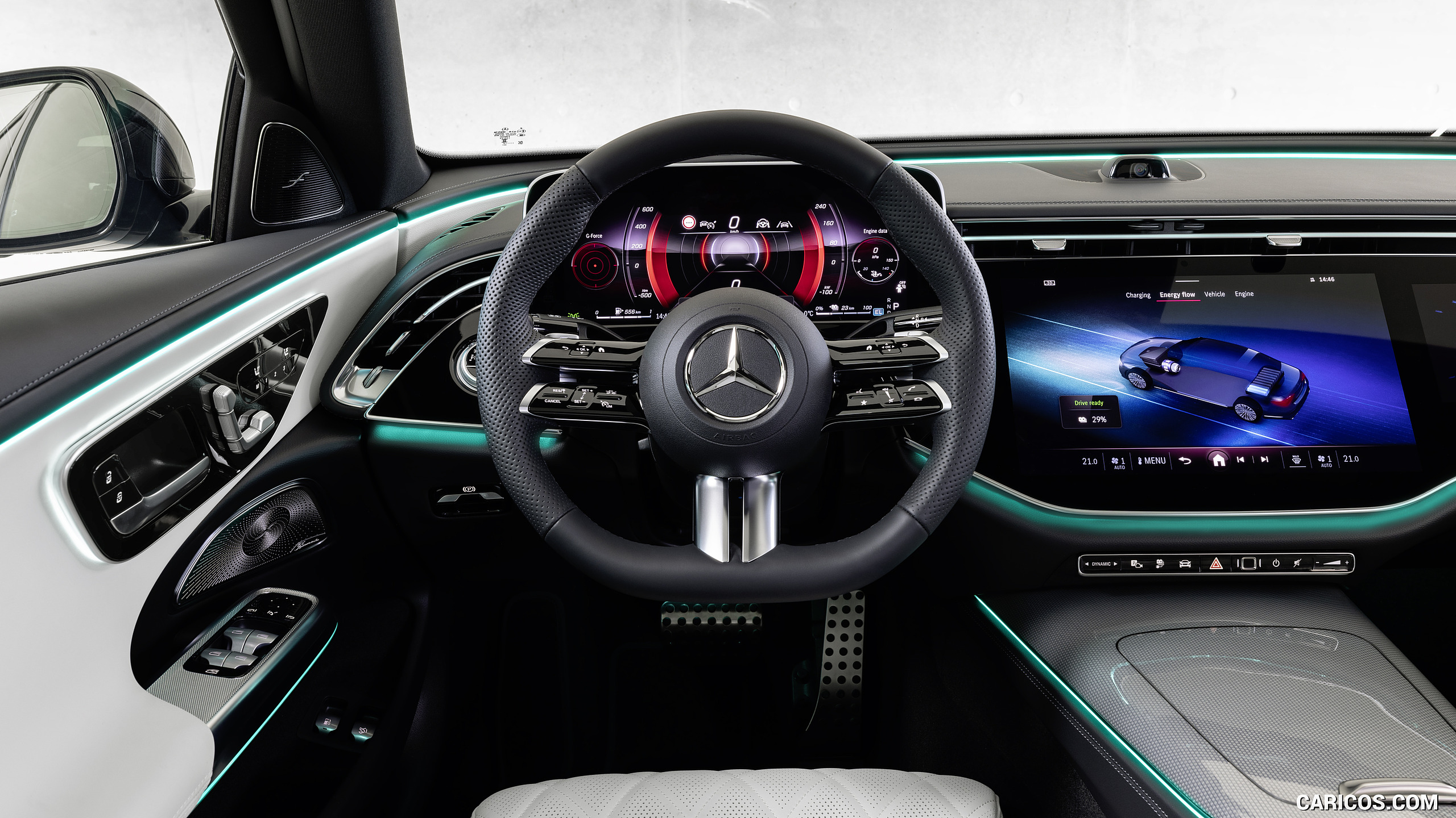 2024 Mercedes-Benz E-Class AMG Line (Nappa leather neva grey / black) - Interior, Steering Wheel, #33 of 158