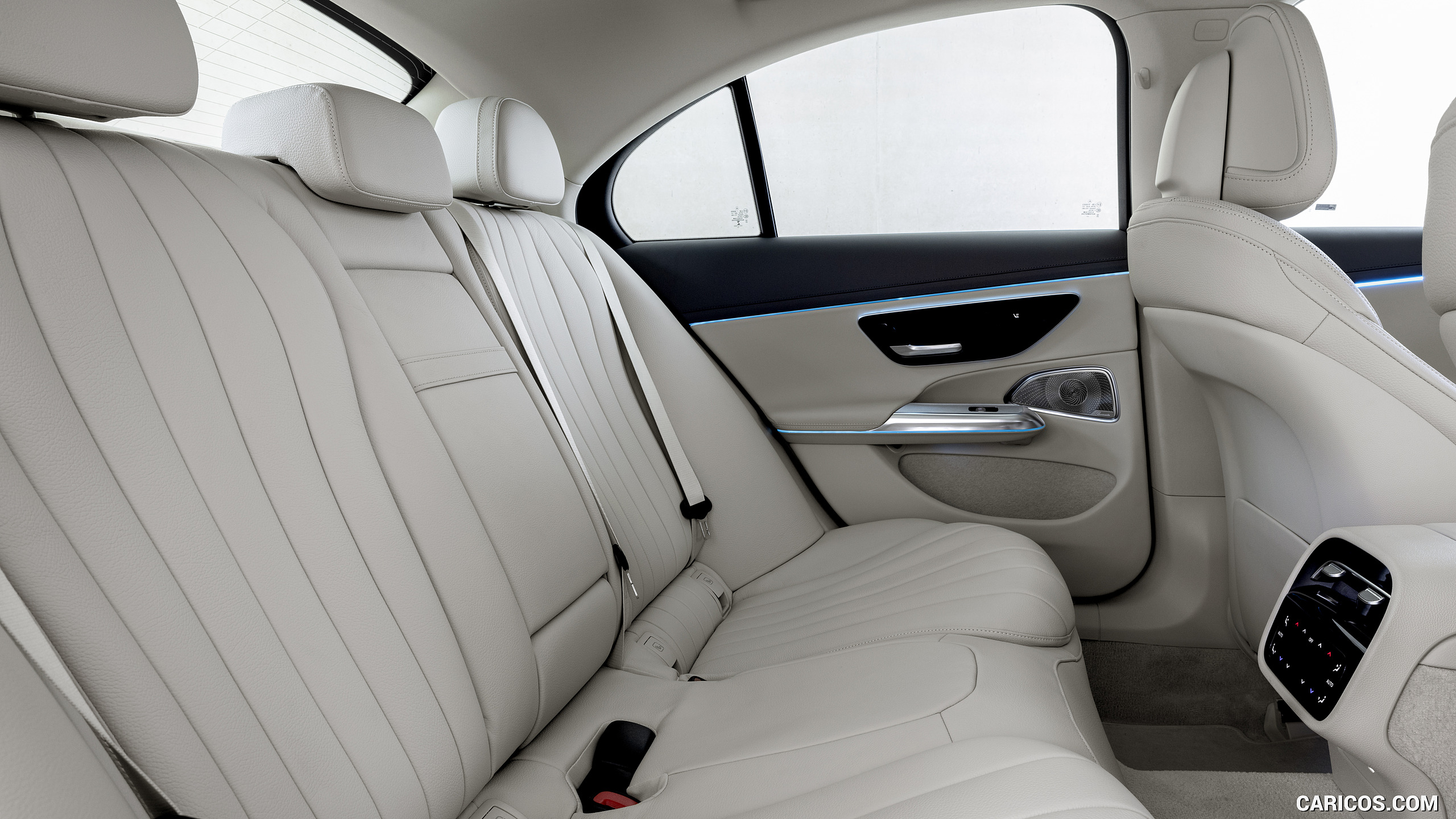 2024 Mercedes-Benz E-Class Plug-In Hybrid Exclusive Line (Color: Nautic Blue) - Interior, Rear Seats, #104 of 158
