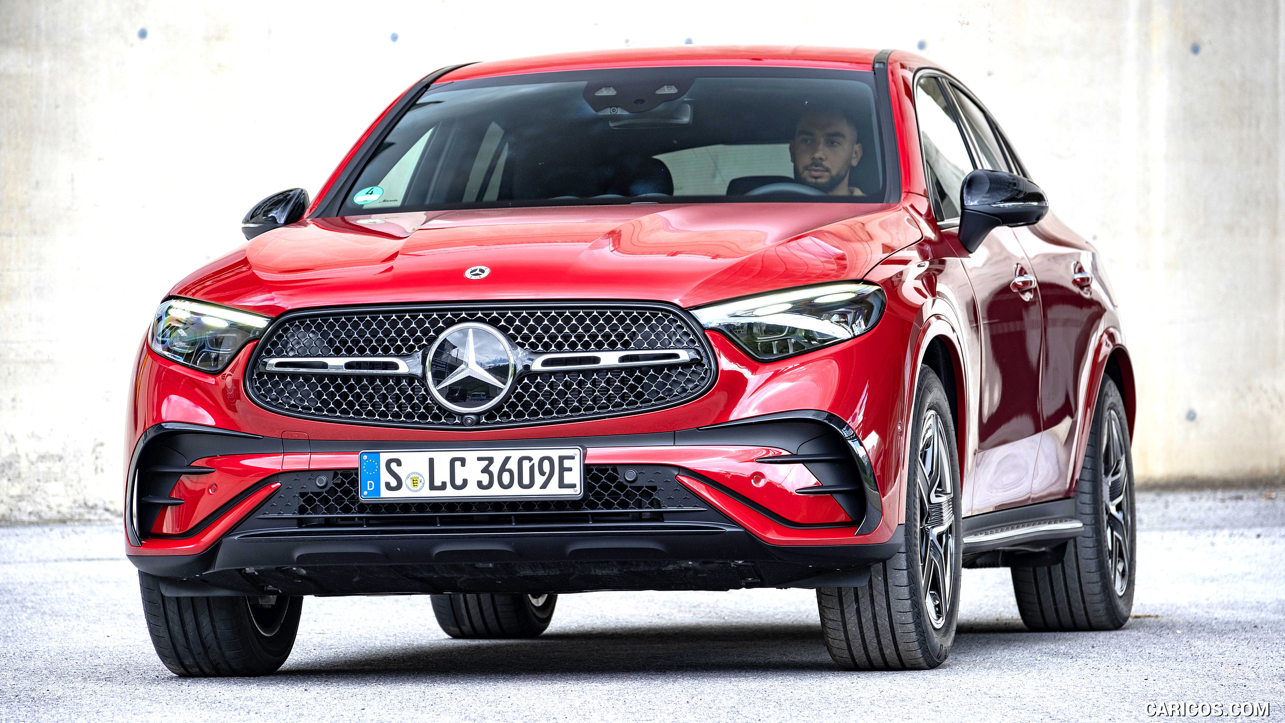 2024 Mercedes-Benz GLC 400 e 4MATIC Coupé AMG line (Color: Patagonia Red) - Front, #157 of 182