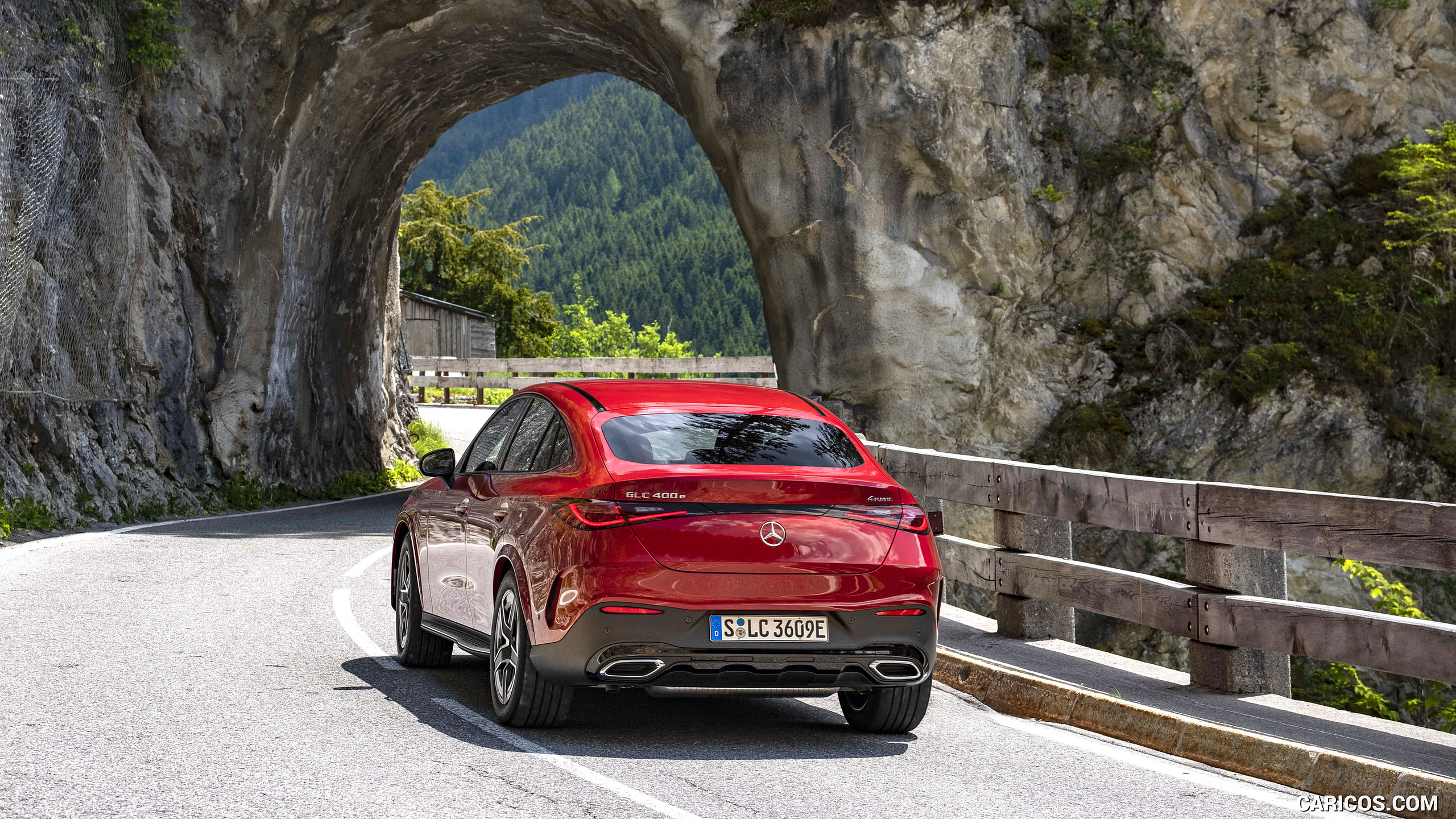2024 Mercedes-Benz GLC 400 e 4MATIC Coupé AMG line (Color: Patagonia Red) - Rear, #113 of 182