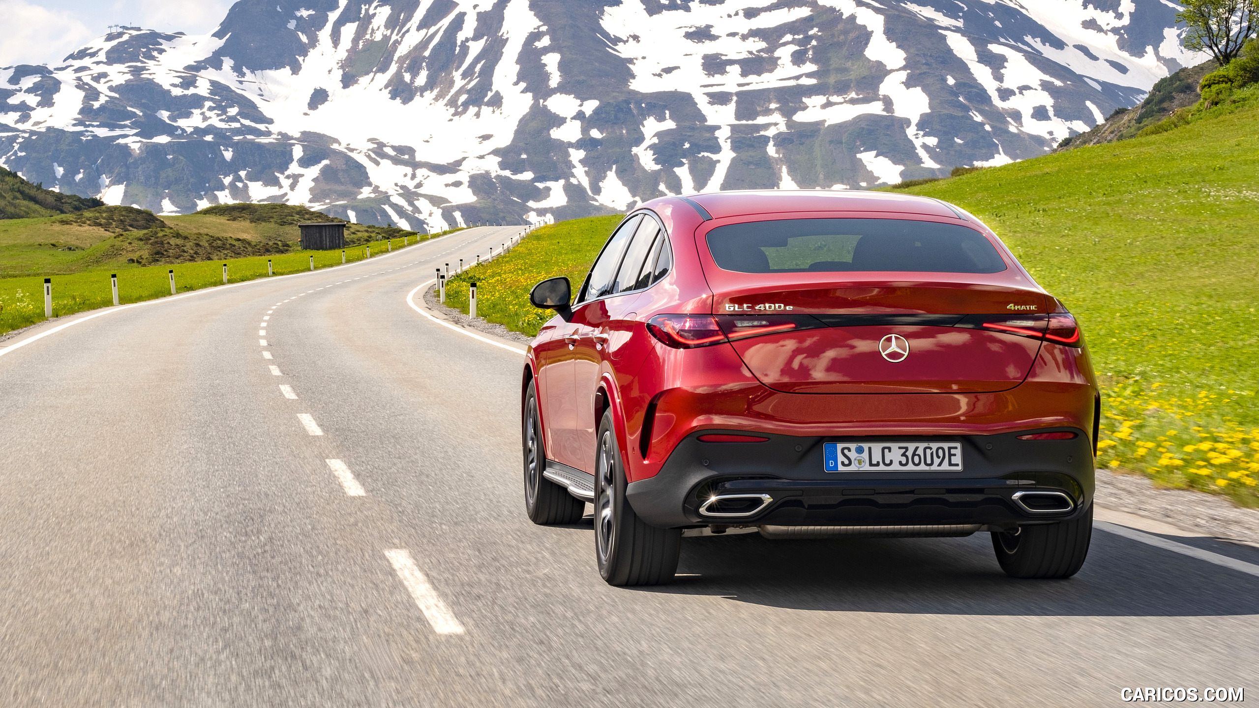 2024 Mercedes-Benz GLC 400 e 4MATIC Coupé AMG line (Color: Patagonia Red) - Rear, #130 of 182