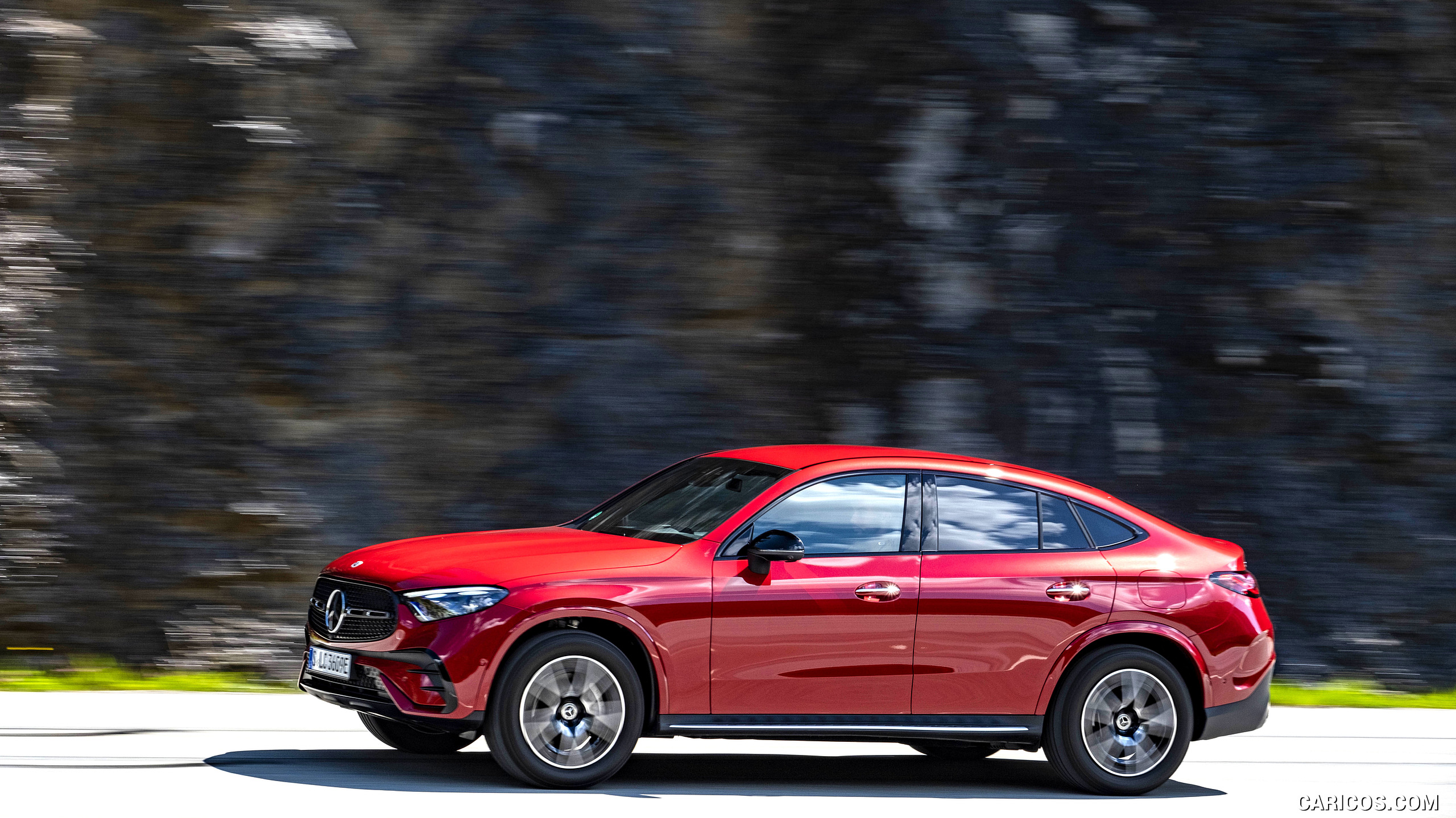 2024 Mercedes-Benz GLC 400 e 4MATIC Coupé AMG line (Color: Patagonia Red) - Side, #109 of 182