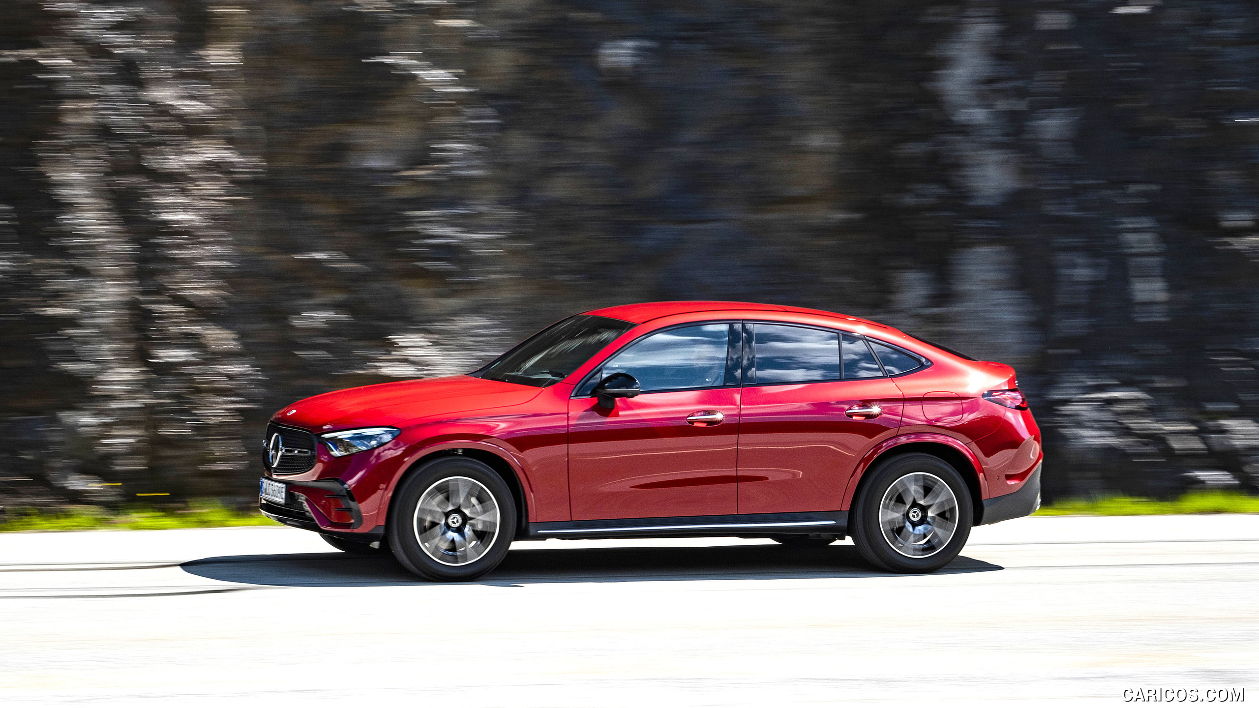 2024 Mercedes-Benz GLC 400 e 4MATIC Coupé AMG line (Color: Patagonia Red) - Side, #110 of 182