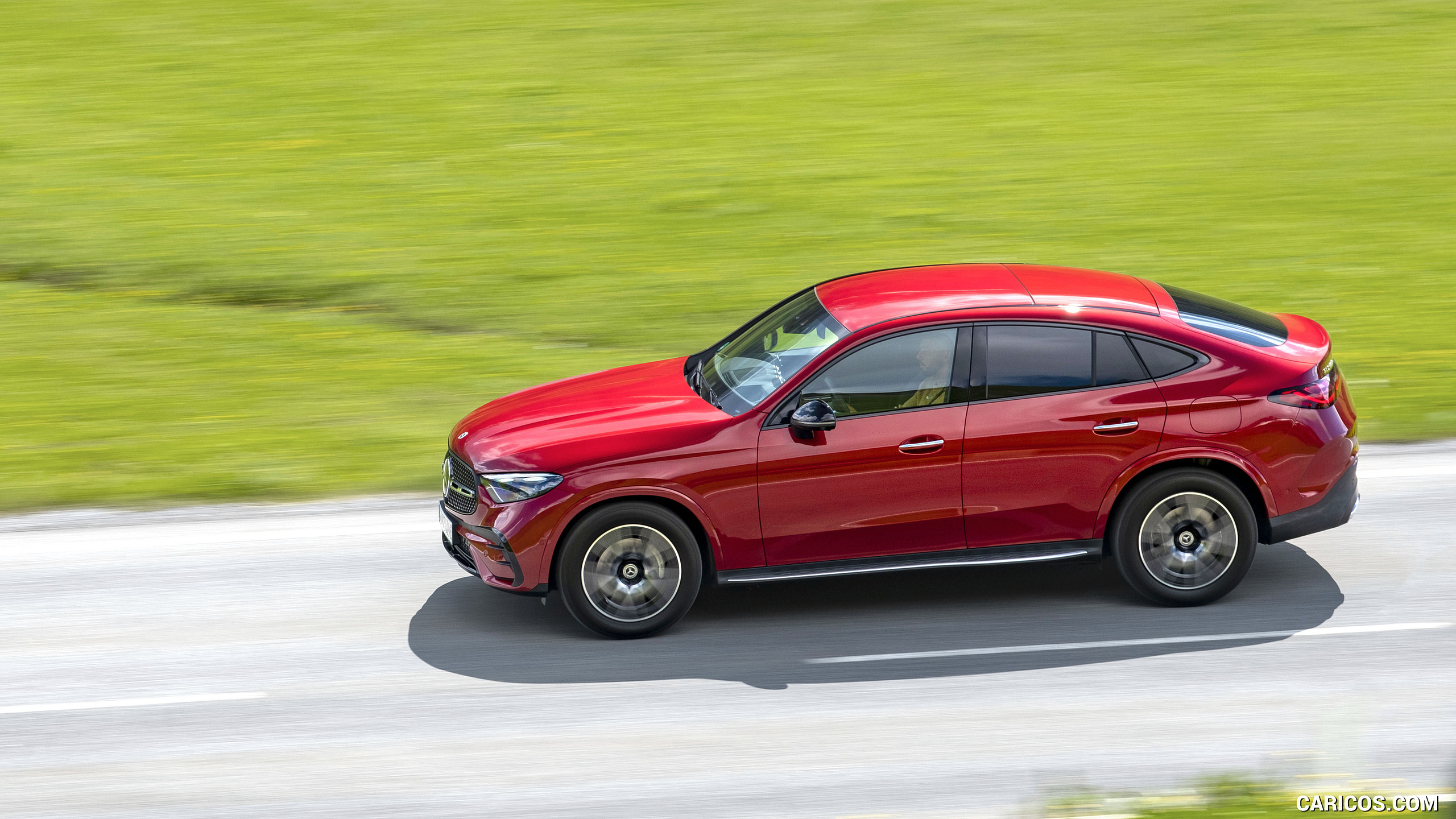2024 Mercedes-Benz GLC 400 e 4MATIC Coupé AMG line (Color: Patagonia Red) - Side, #138 of 182