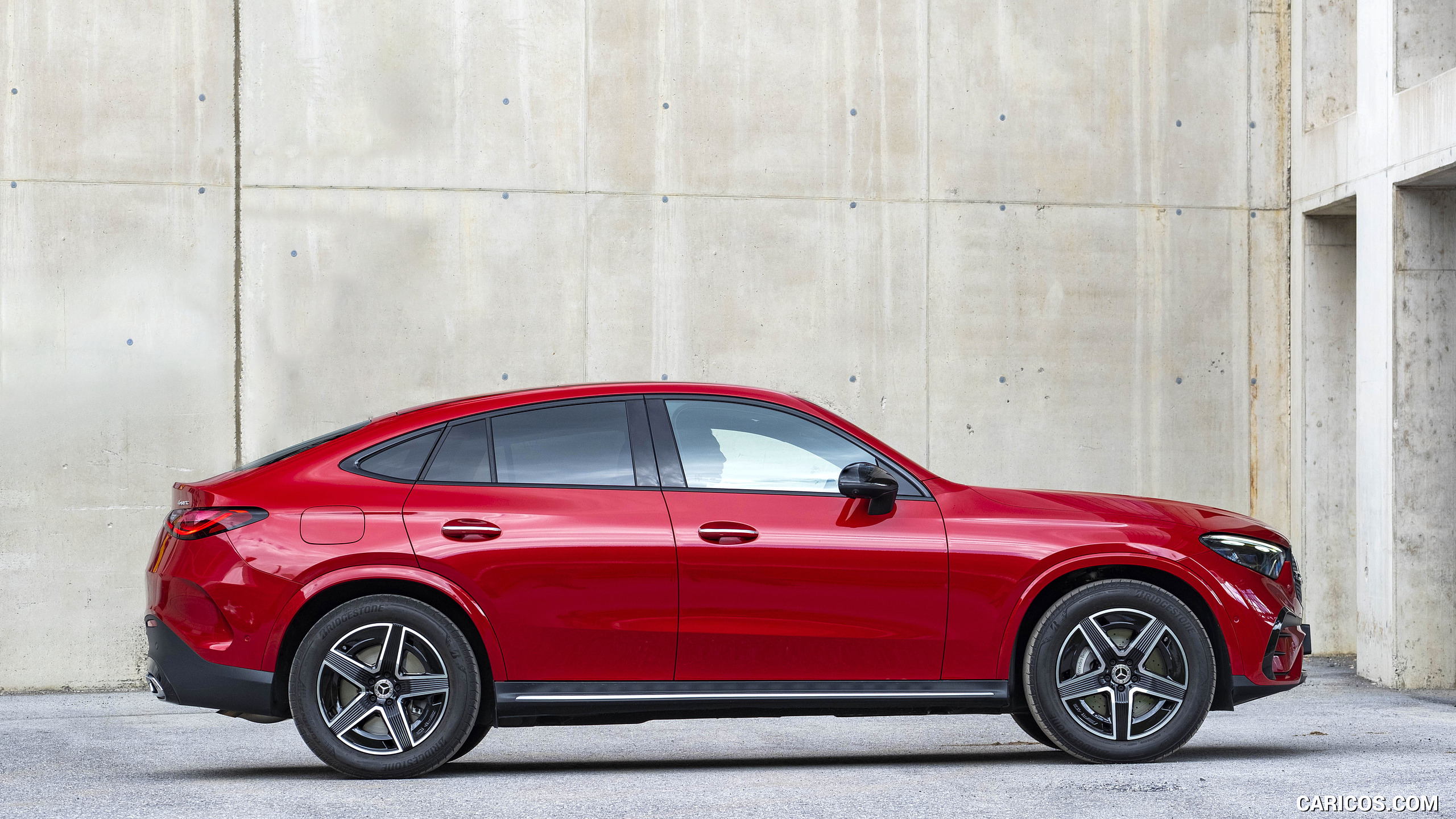 2024 Mercedes-Benz GLC 400 e 4MATIC Coupé AMG line (Color: Patagonia Red) - Side, #158 of 182
