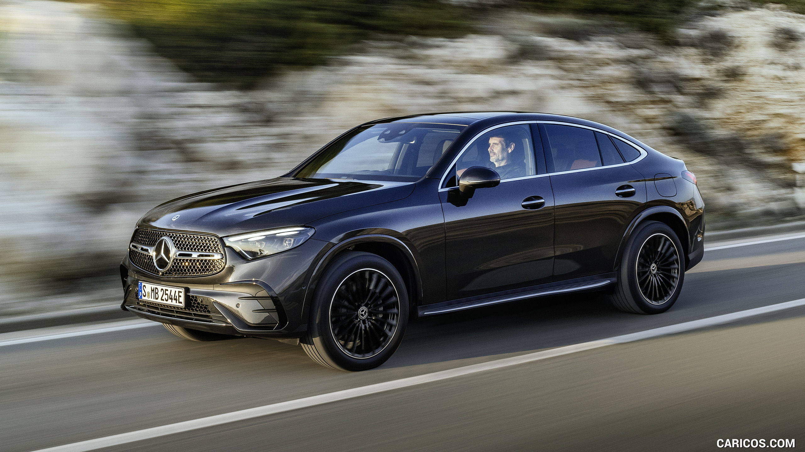 2024 Mercedes-Benz GLC Coupe AMG Line (Color: Graphite Grey) - Front Three-Quarter, #1 of 182