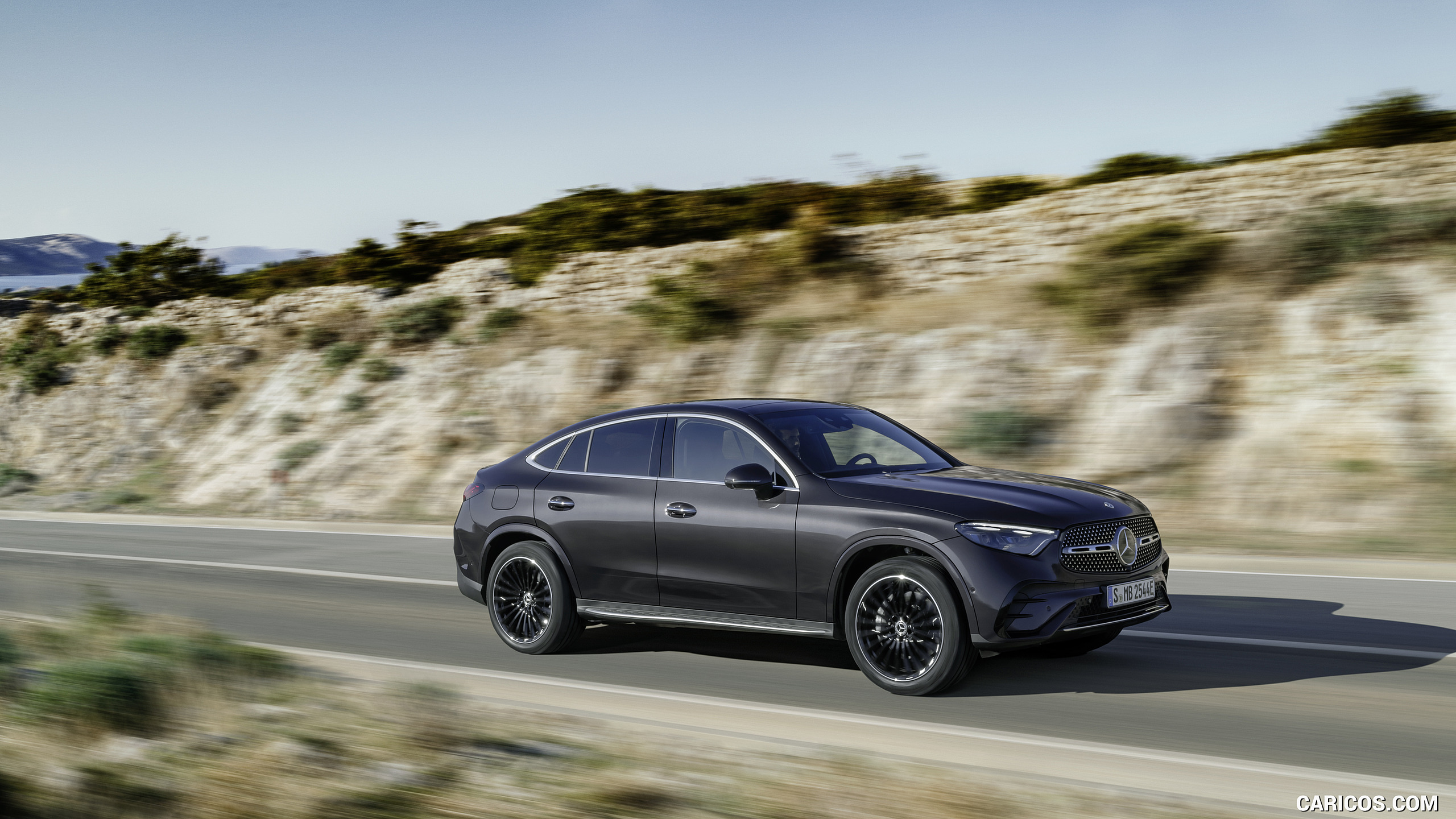 2024 Mercedes-Benz GLC Coupe AMG Line (Color: Graphite Grey) - Front Three-Quarter, #6 of 182