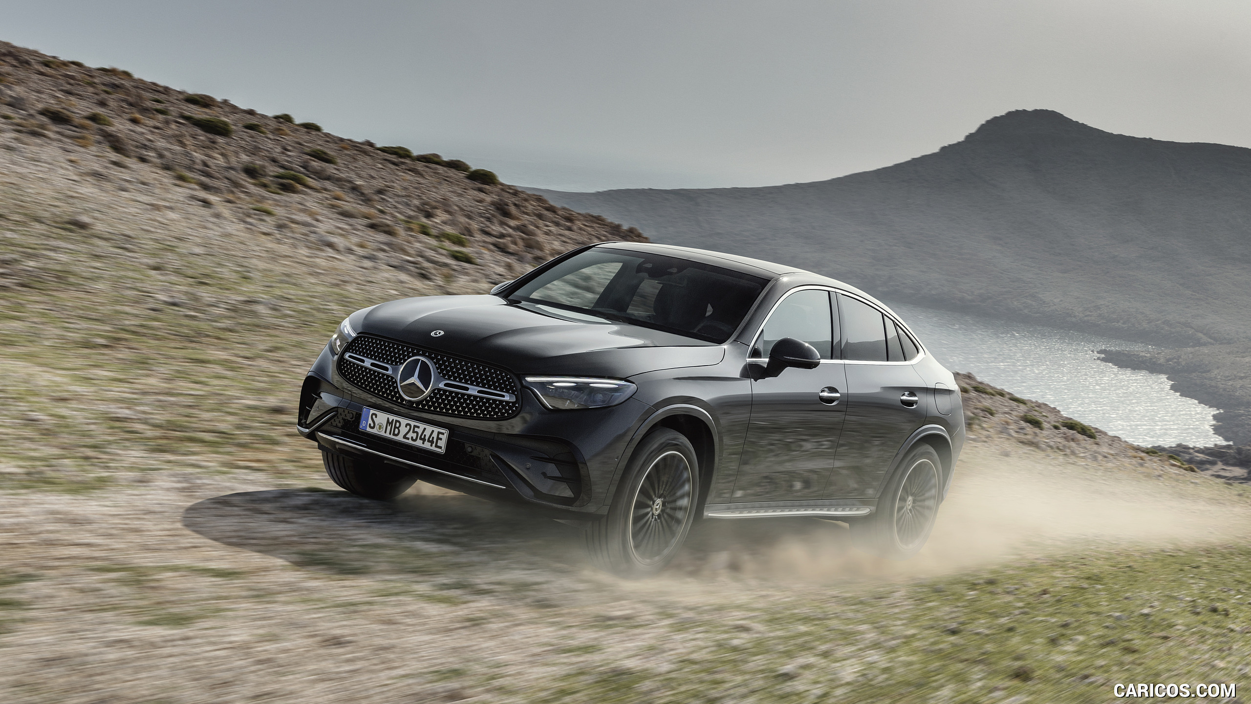 2024 Mercedes-Benz GLC Coupe AMG Line (Color: Graphite Grey) - Front Three-Quarter, #10 of 182