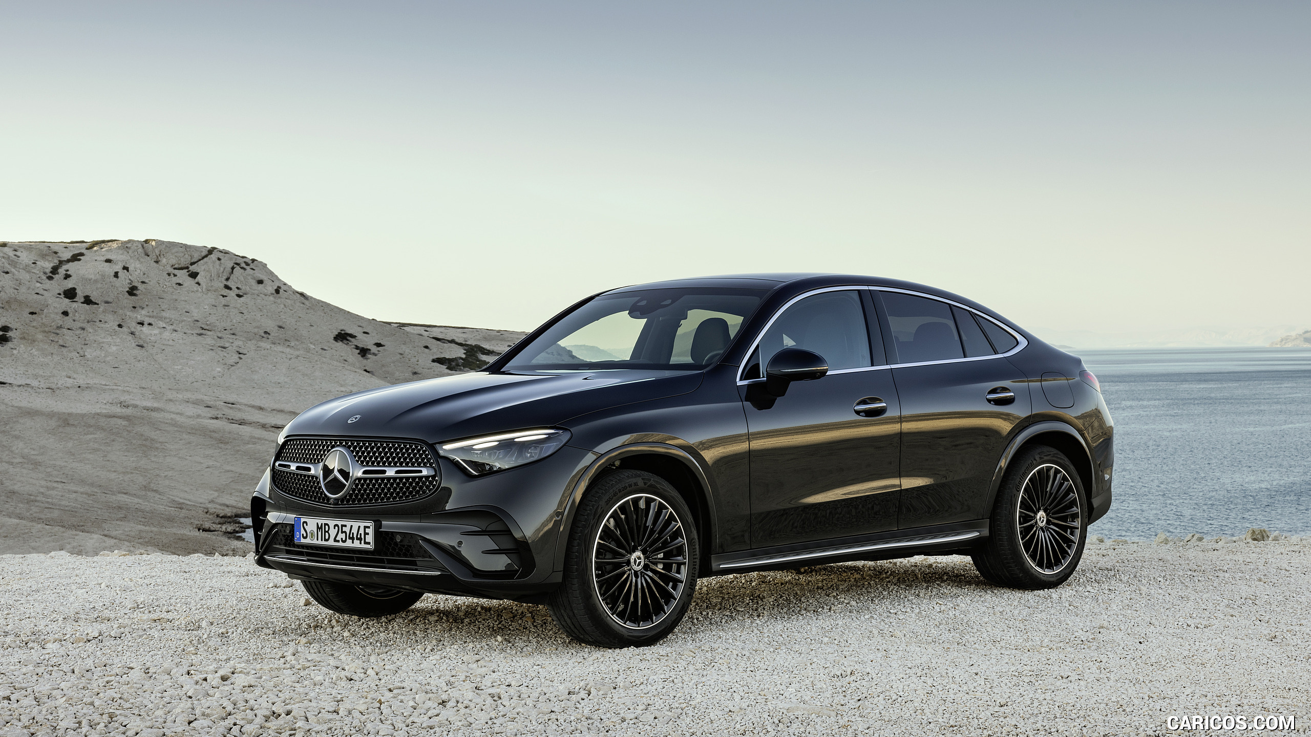 2024 Mercedes-Benz GLC Coupe AMG Line (Color: Graphite Grey) - Front Three-Quarter, #14 of 182