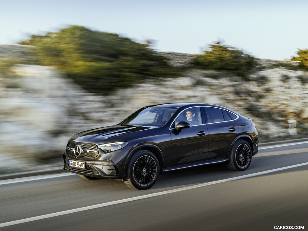 2024 Mercedes-Benz GLC Coupe AMG Line (Color: Graphite Grey) - Front Three-Quarter