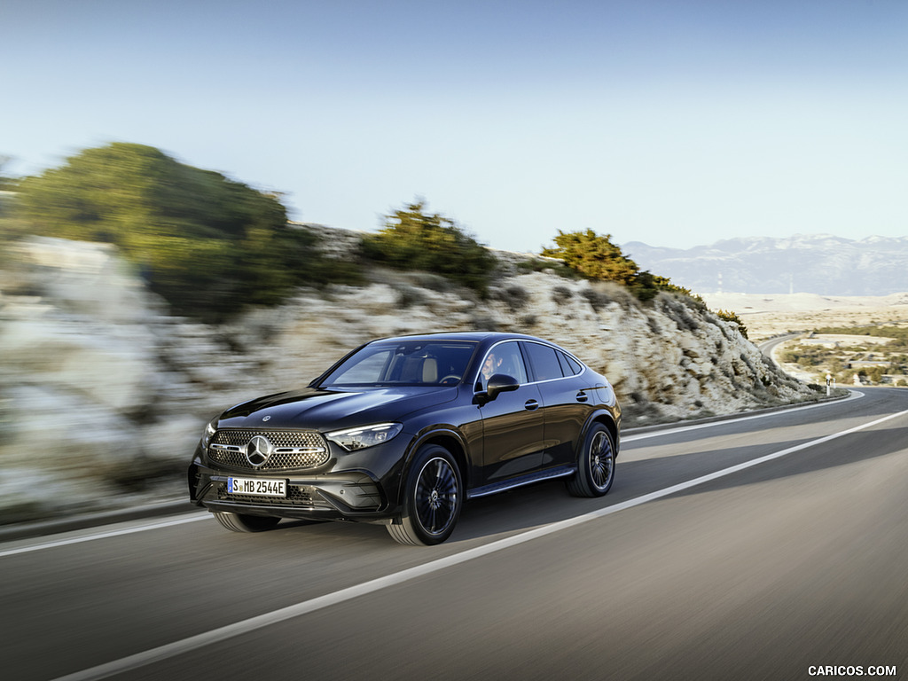 2024 Mercedes-Benz GLC Coupe AMG Line (Color: Graphite Grey) - Front Three-Quarter