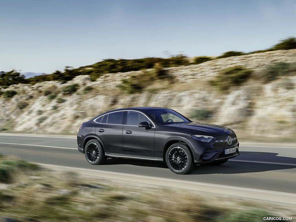 2024 Mercedes-Benz GLC Coupe AMG Line (Color: Graphite Grey) - Front Three-Quarter