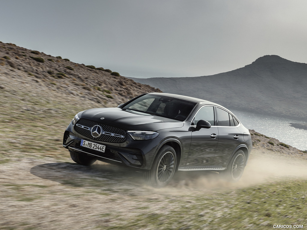 2024 Mercedes-Benz GLC Coupe AMG Line (Color: Graphite Grey) - Front Three-Quarter