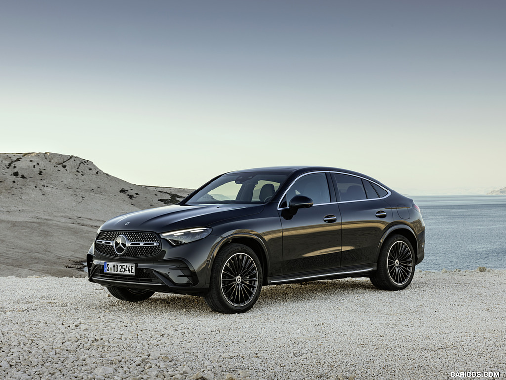 2024 Mercedes-Benz GLC Coupe AMG Line (Color: Graphite Grey) - Front Three-Quarter