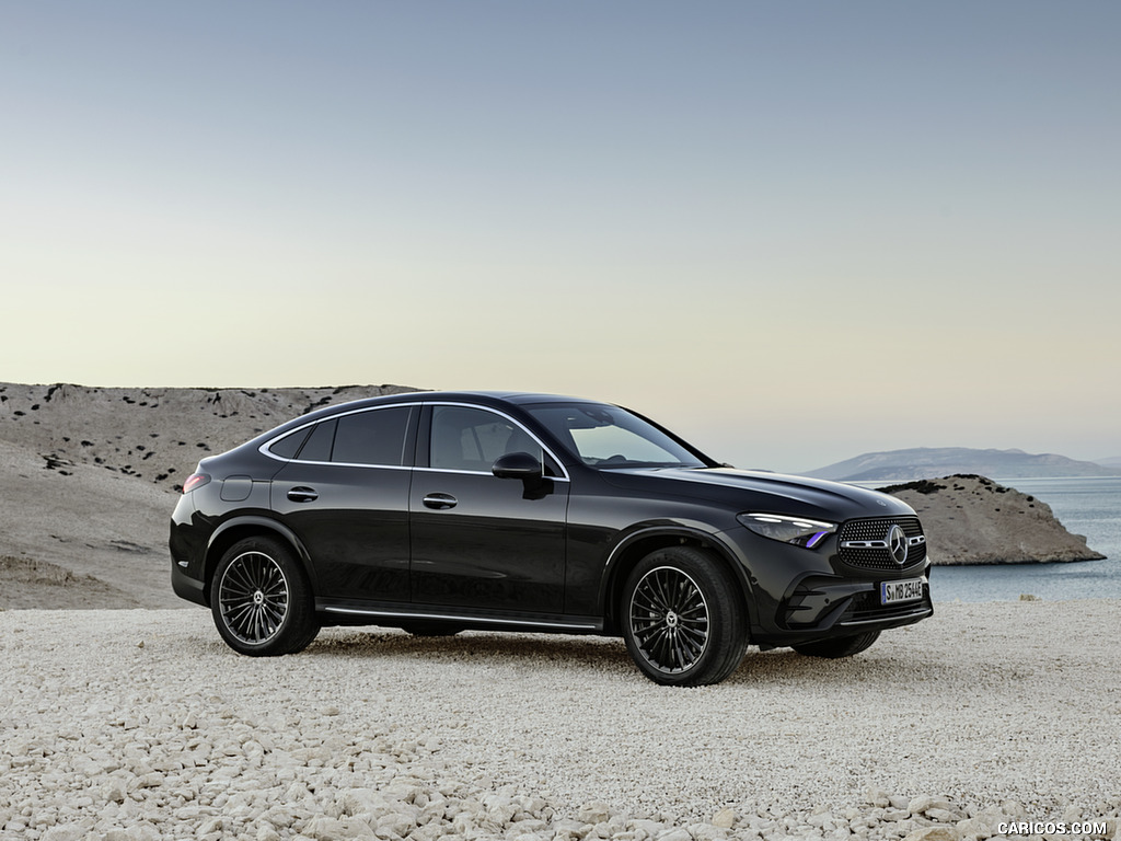 2024 Mercedes-Benz GLC Coupe AMG Line (Color: Graphite Grey) - Front Three-Quarter