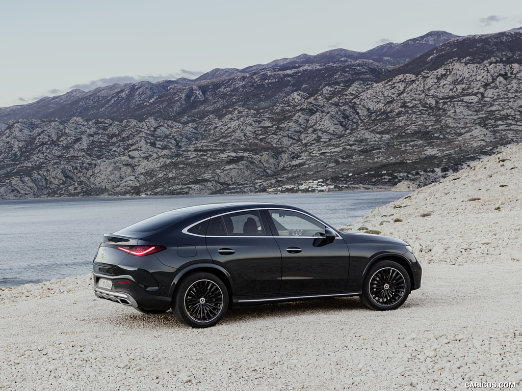 2024 Mercedes-Benz GLC Coupe AMG Line (Color: Graphite Grey) - Rear Three-Quarter