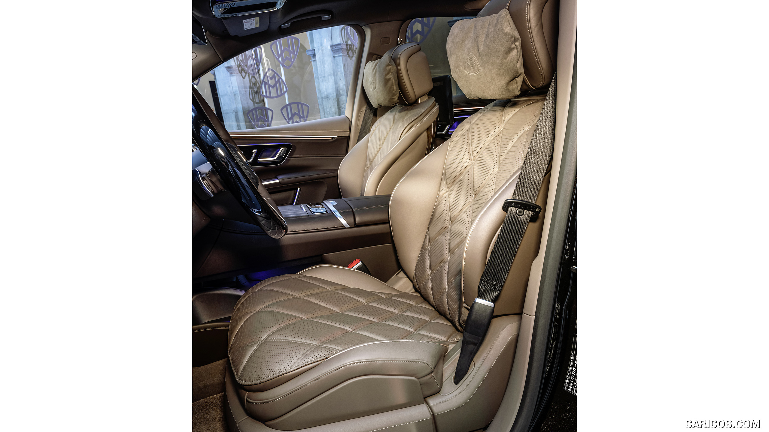 2024 Mercedes-Maybach EQS 680 SUV (Interior Color: Leather Nappa Exclusive, Espresso Brown / Balao Brown Pearl) - Interior, Front Seats, #17 of 140