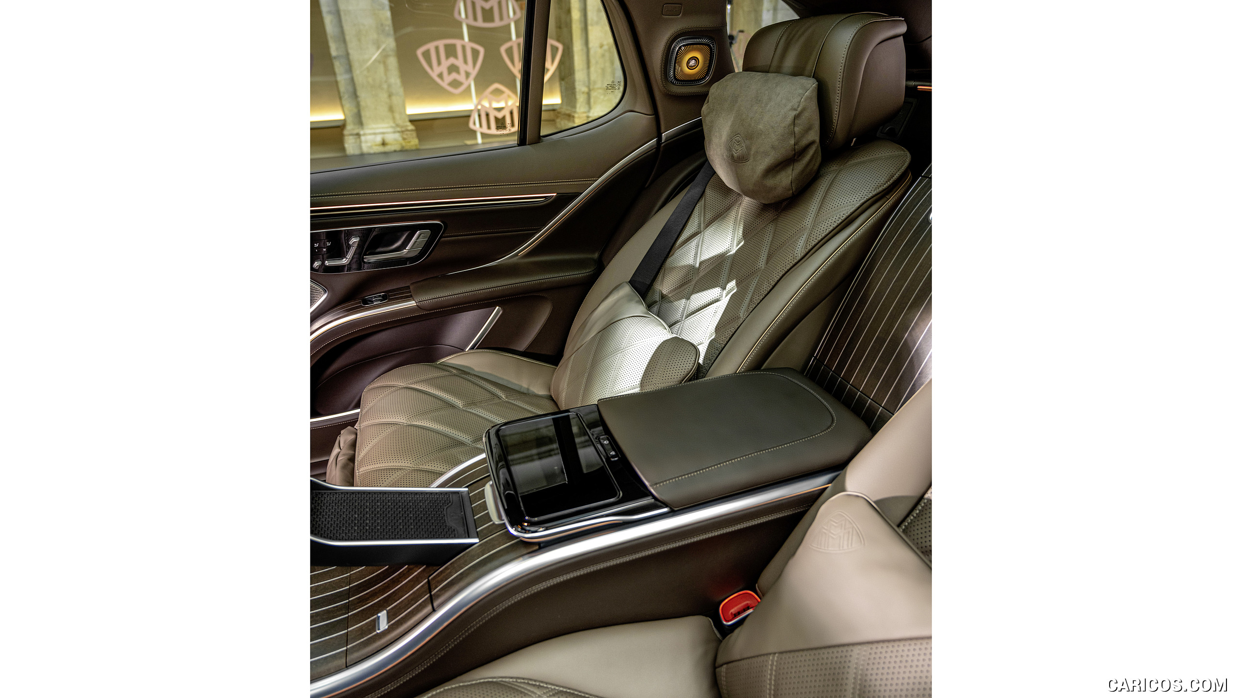 2024 Mercedes-Maybach EQS 680 SUV (Interior Color: Leather Nappa Exclusive, Espresso Brown / Balao Brown Pearl) - Interior, Rear Seats, #19 of 140