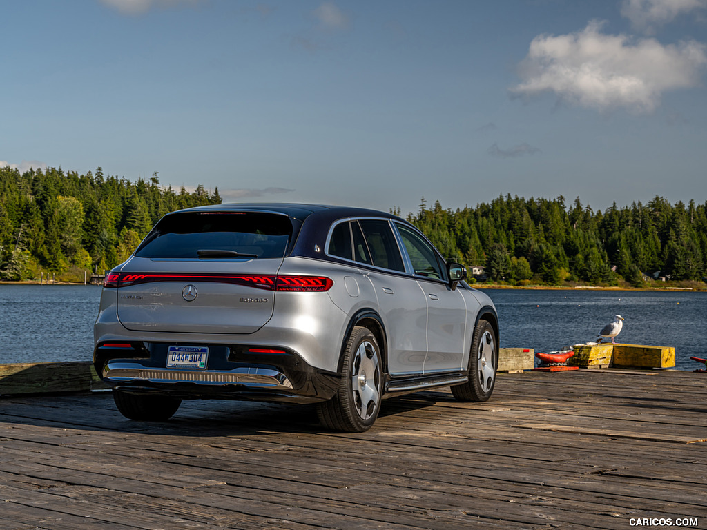 2024 Mercedes-Maybach EQS 680 SUV (Color: MANUFAKTUR Exclusive Nappa Leather Maybach Crystal White/Silver Grey Pearl) - Rear