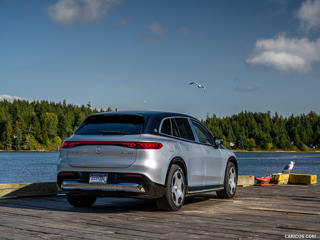 2024 Mercedes-Maybach EQS 680 SUV (Color: MANUFAKTUR Exclusive Nappa Leather Maybach Crystal White/Silver Grey Pearl) - Rear