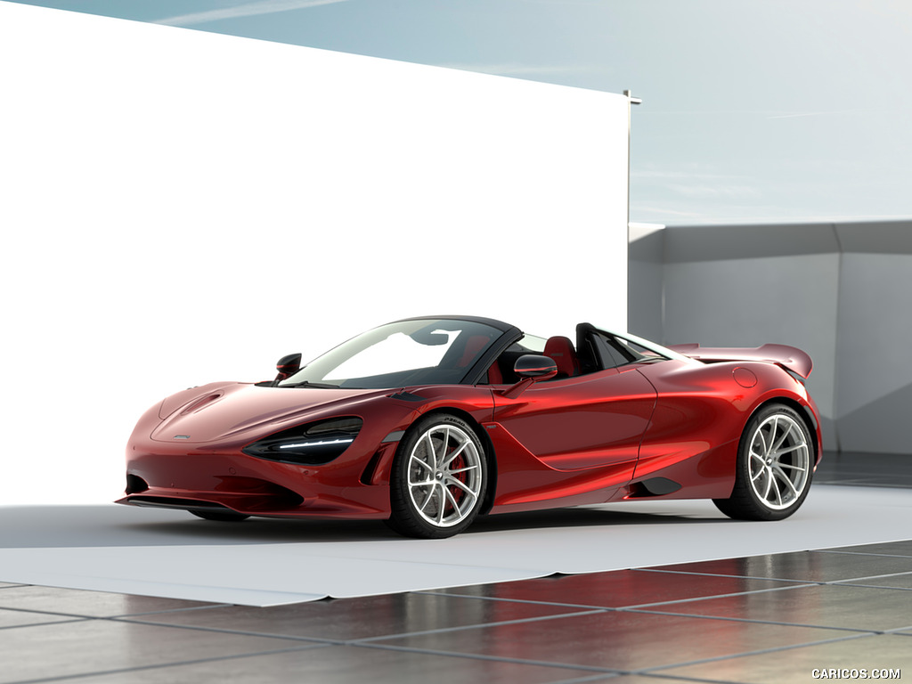 2025 McLaren 750S Volcano Red MSO Contrast Pack - Front Three-Quarter