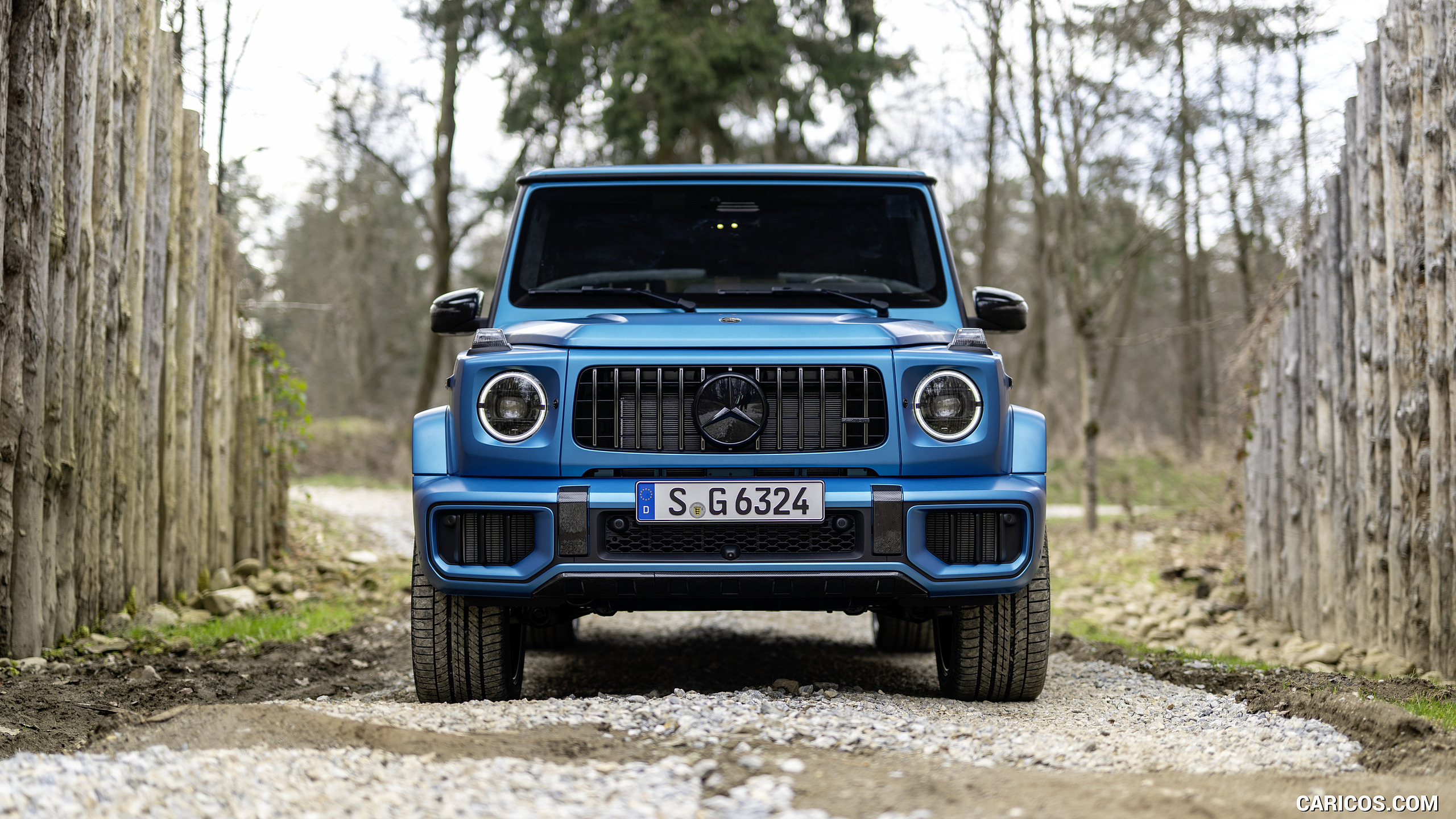 2025 Mercedes-AMG G 63 (Color: MANUFAKTUR Hyper Blue Magno) - Front, #28 of 72