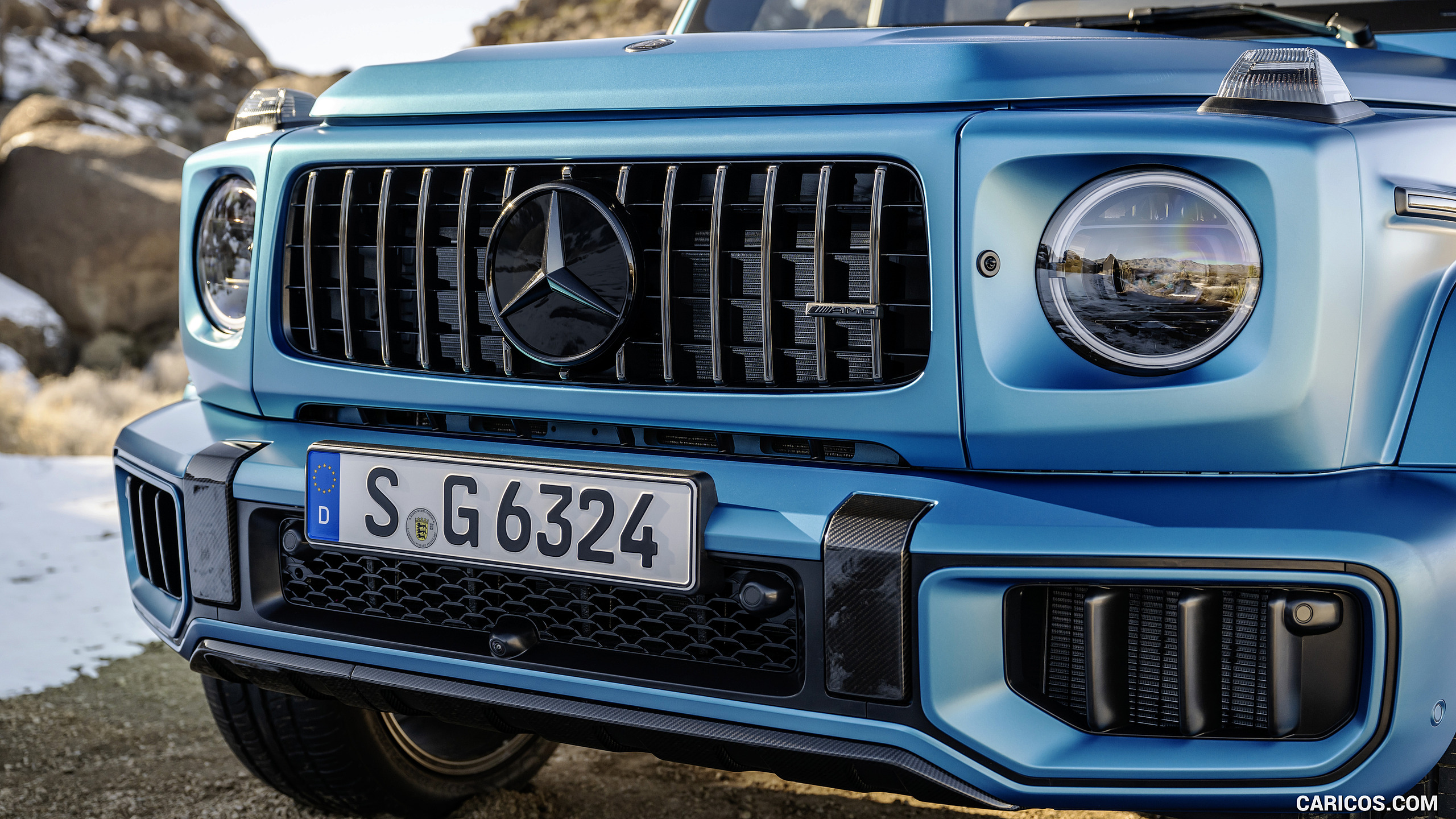 2025 Mercedes-AMG G 63 (Color: MANUFAKTUR Hyper Blue Magno) - Front, #30 of 72