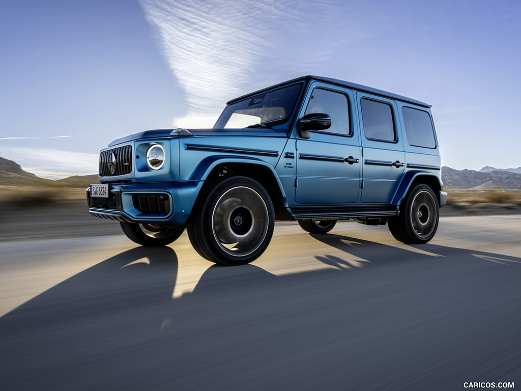 2025 Mercedes-AMG G 63 (Color: MANUFAKTUR Hyper Blue Magno) - Front Three-Quarter