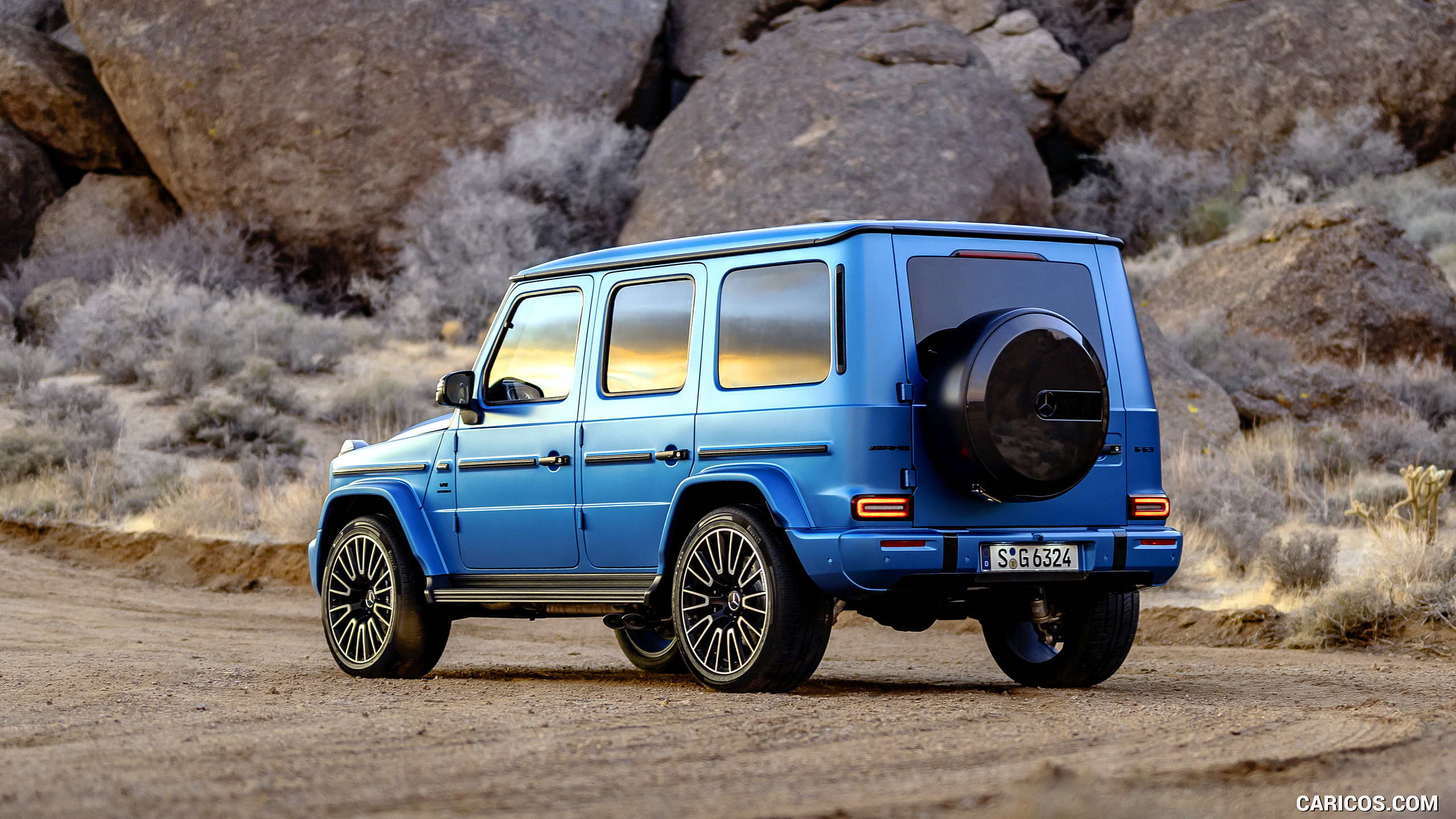 2025 Mercedes-AMG G 63 (Color: MANUFAKTUR Hyper Blue Magno) - Rear ...