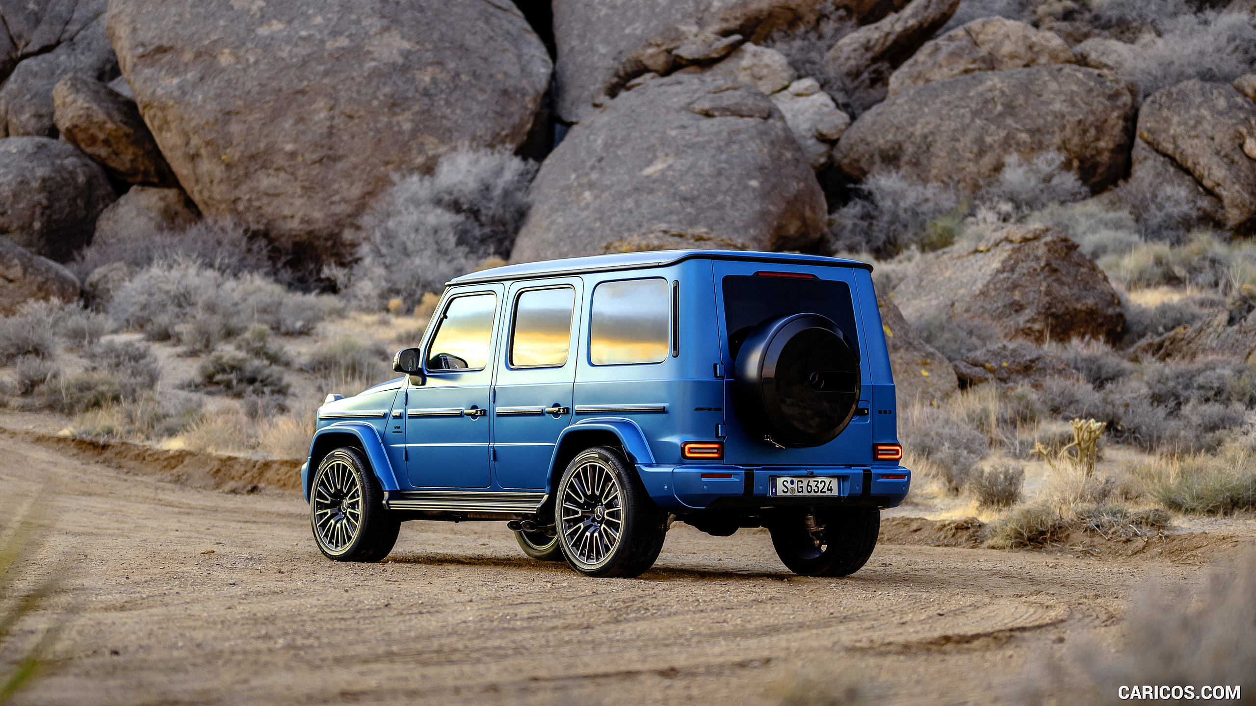 2025 Mercedes-AMG G 63 (Color: MANUFAKTUR Hyper Blue Magno) - Rear ...