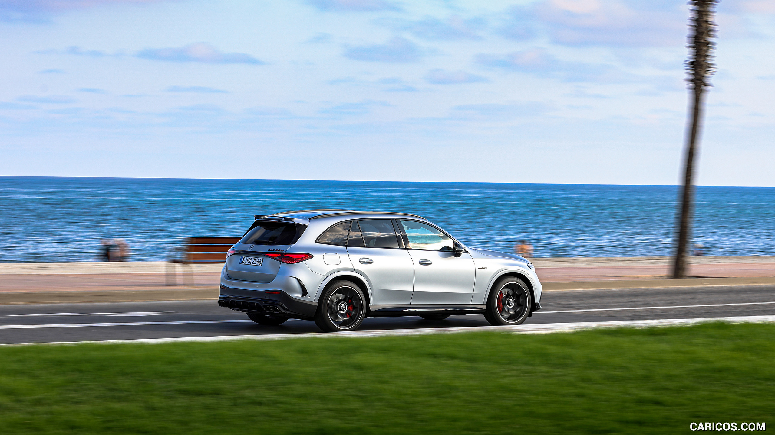 2025 Mercedes-AMG GLC 63 S E PERFORMANCE (Color: High-tech Silver Magno) - Rear Three-Quarter, #155 of 210