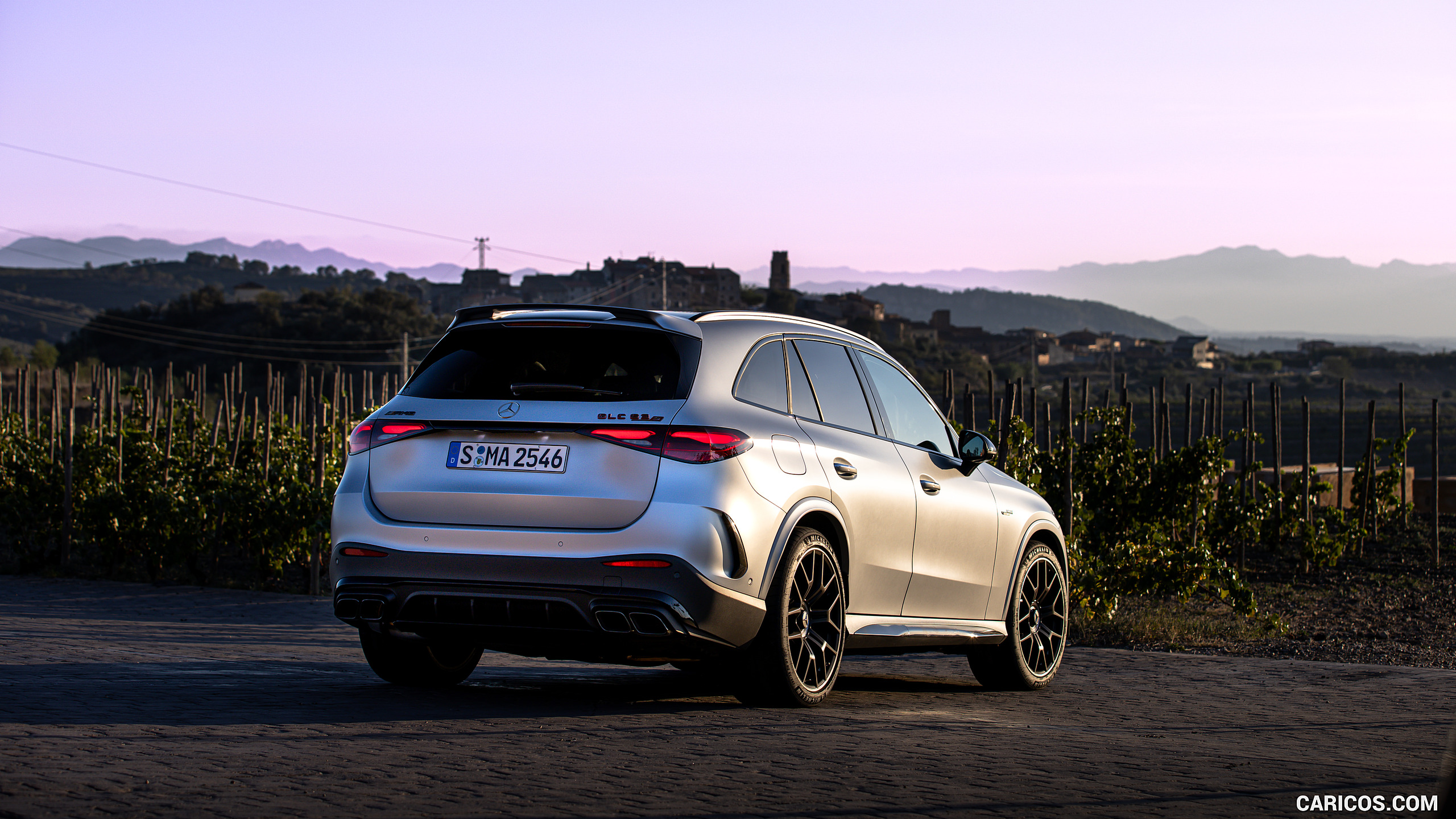 2025 Mercedes-AMG GLC 63 S E PERFORMANCE (Color: High-tech Silver Magno) - Rear Three-Quarter, #157 of 210