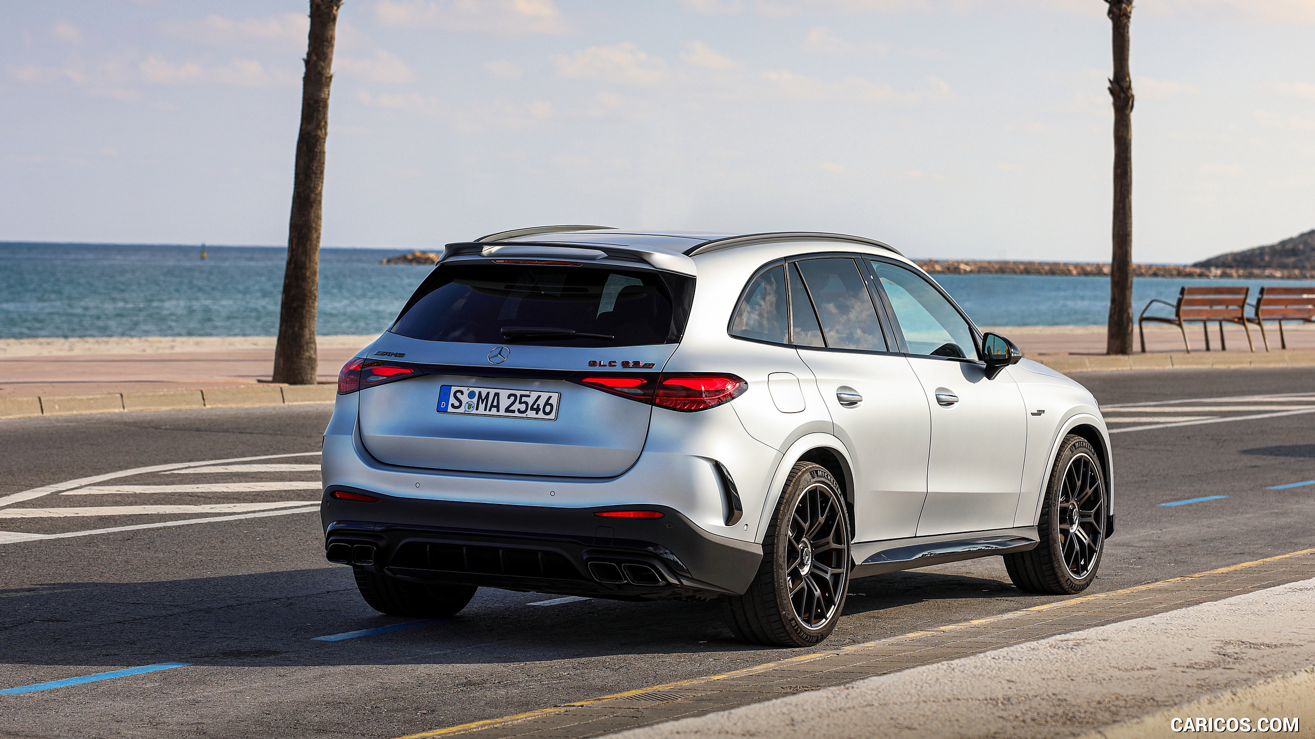 2025 Mercedes-AMG GLC 63 S E PERFORMANCE (Color: High-tech Silver Magno) - Rear Three-Quarter, #174 of 210