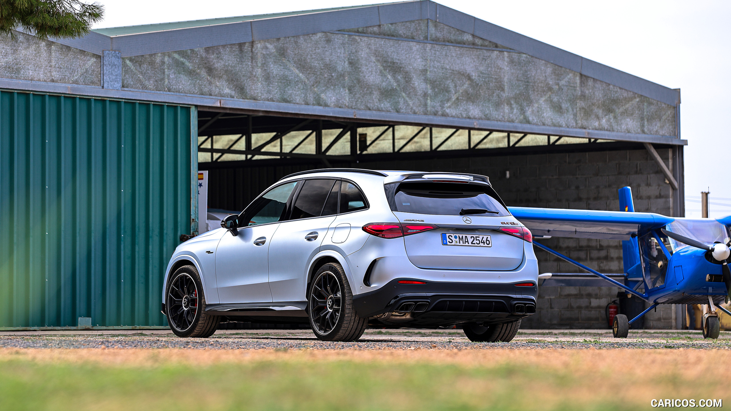 2025 Mercedes-AMG GLC 63 S E PERFORMANCE (Color: High-tech Silver Magno) - Rear Three-Quarter, #188 of 210