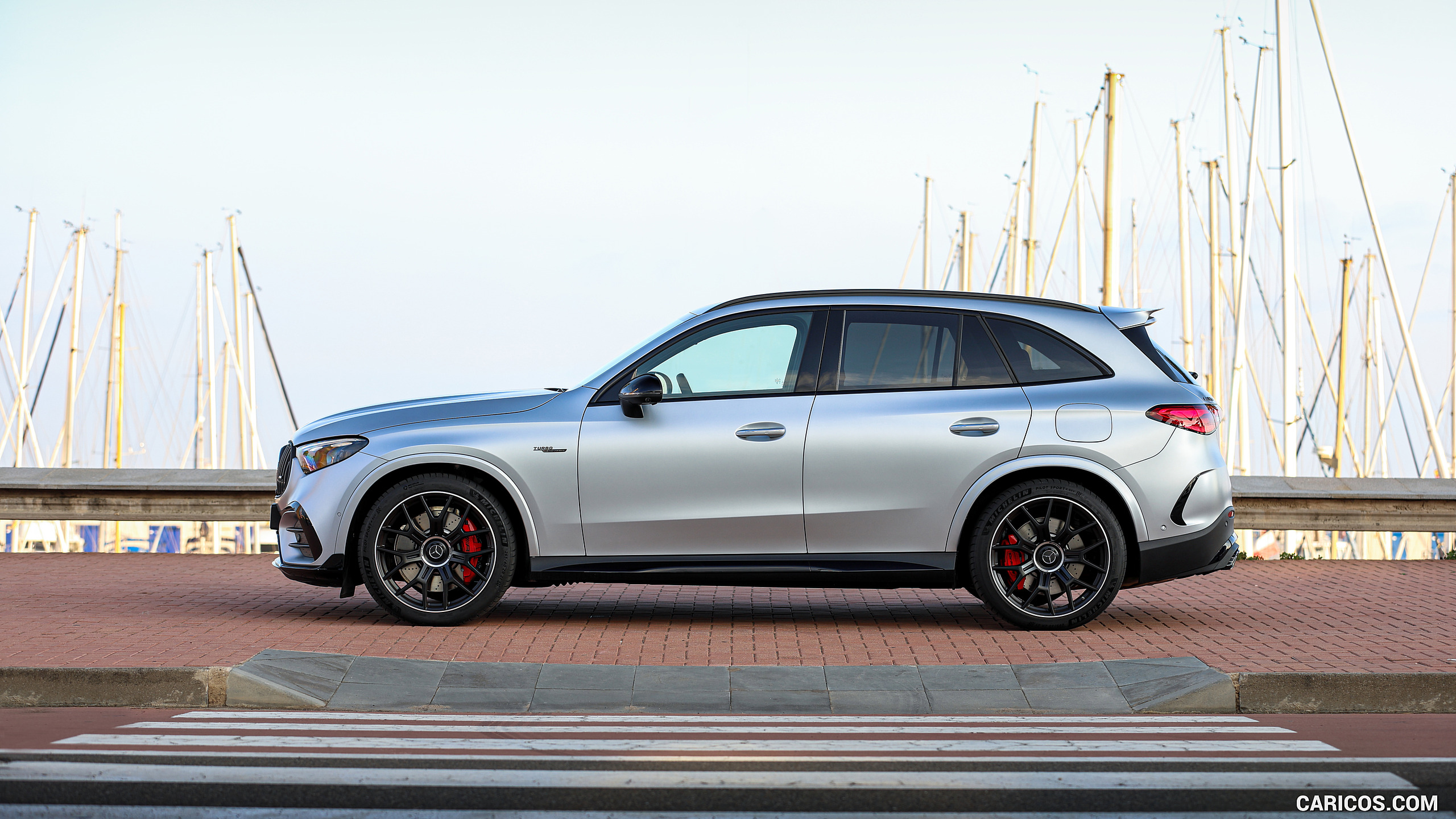 2025 Mercedes-AMG GLC 63 S E PERFORMANCE (Color: High-tech Silver Magno) - Side, #168 of 210