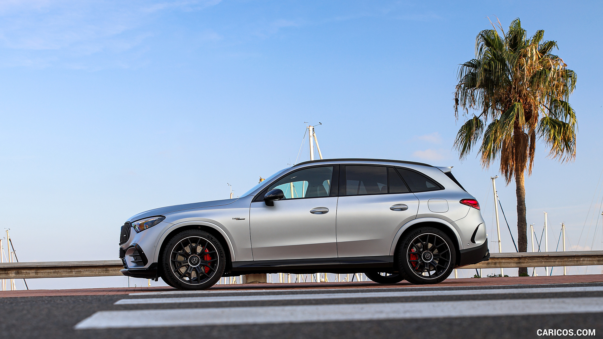 2025 Mercedes-AMG GLC 63 S E PERFORMANCE (Color: High-tech Silver Magno) - Side, #171 of 210