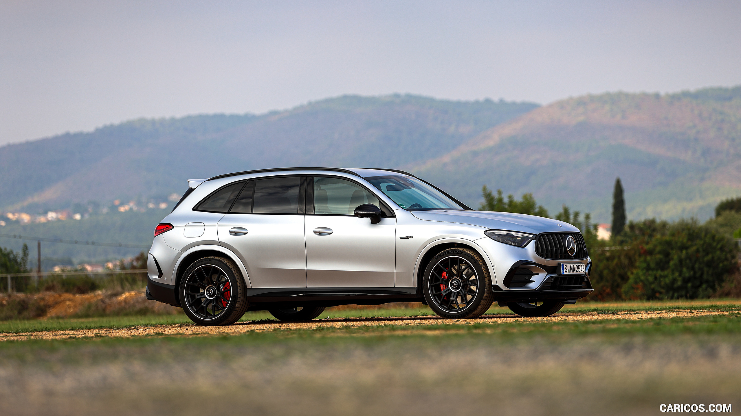 2025 Mercedes-AMG GLC 63 S E PERFORMANCE (Color: High-tech Silver Magno) - Side, #179 of 210