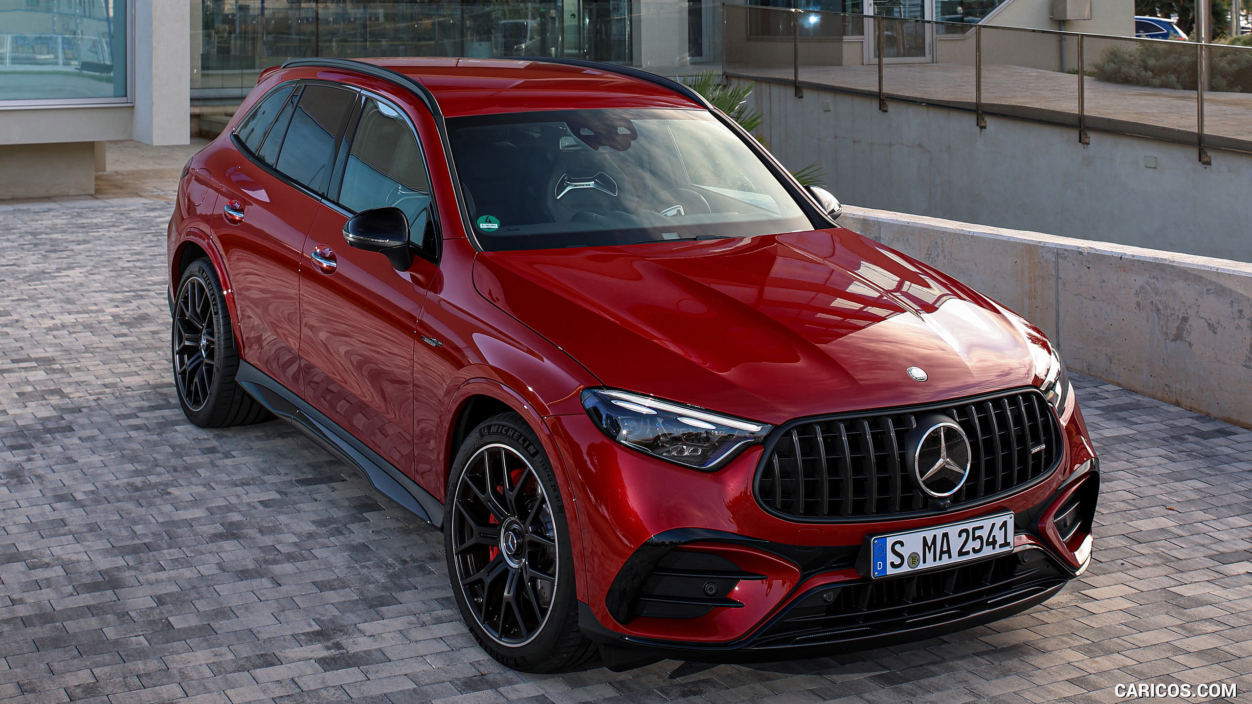 2025 Mercedes-AMG GLC 63 S E PERFORMANCE (Color: Patagonia Red Metallic) - Front Three-Quarter, #107 of 210